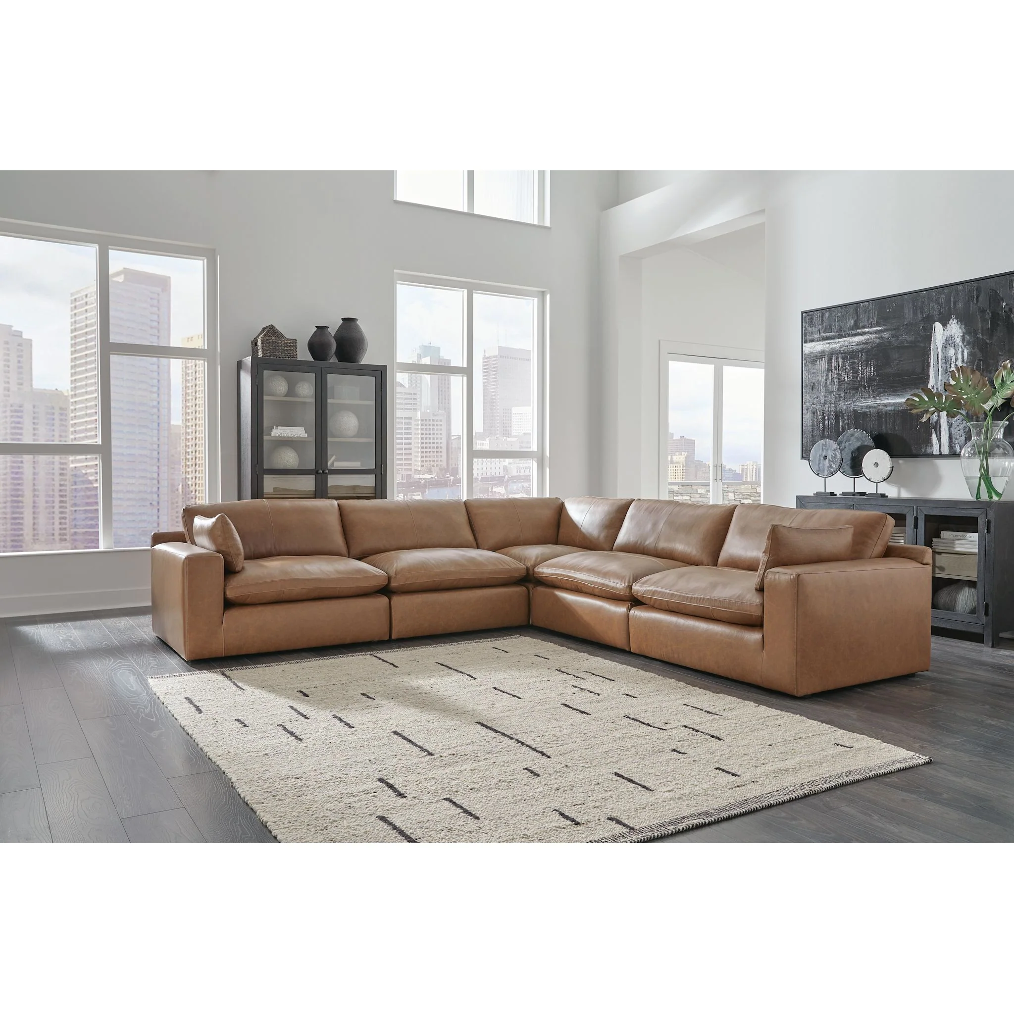 Emilia Cloud Collection 5 Piece Modular Sectional - Image 28