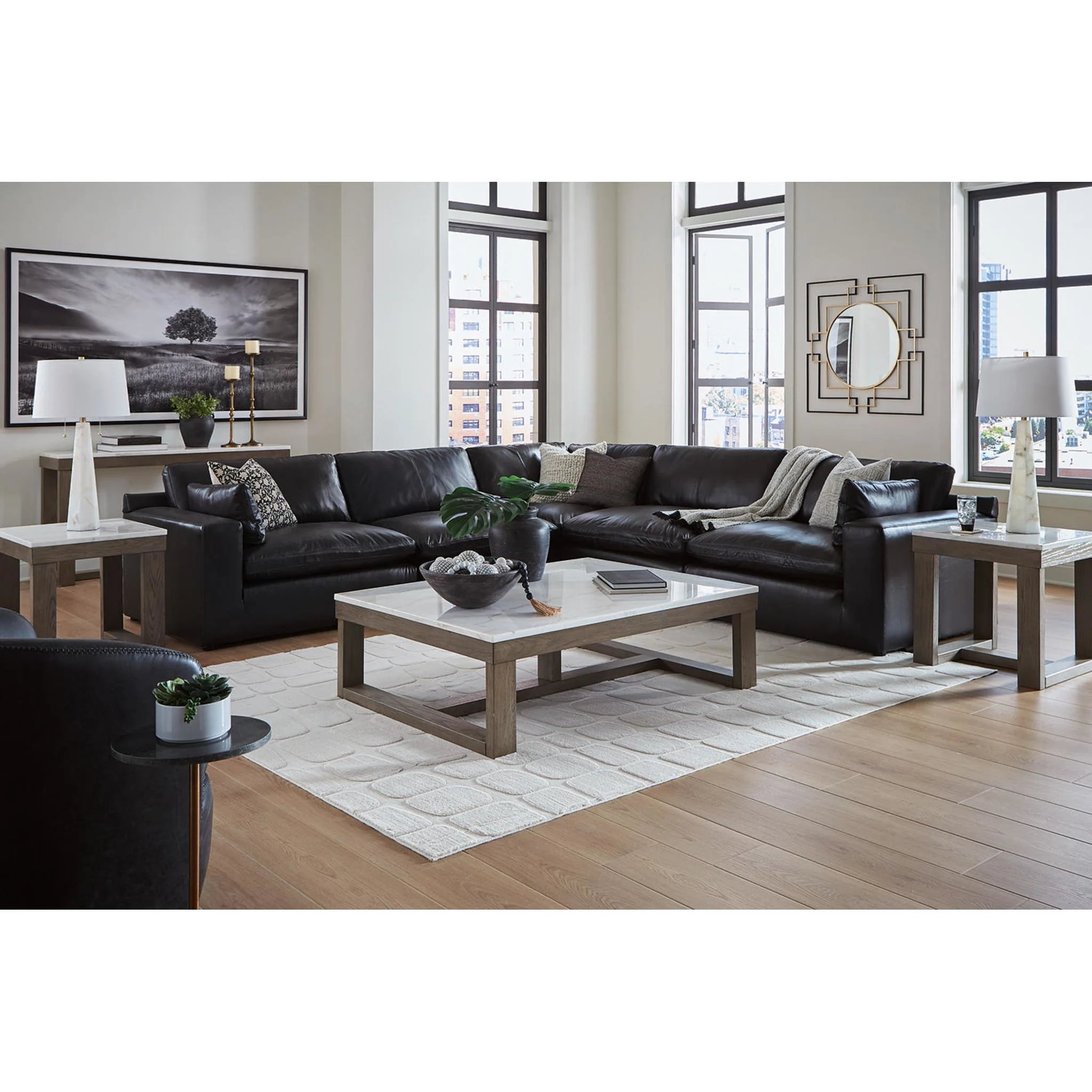 Emilia Cloud Collection 5 Piece Modular Sectional - Image 6