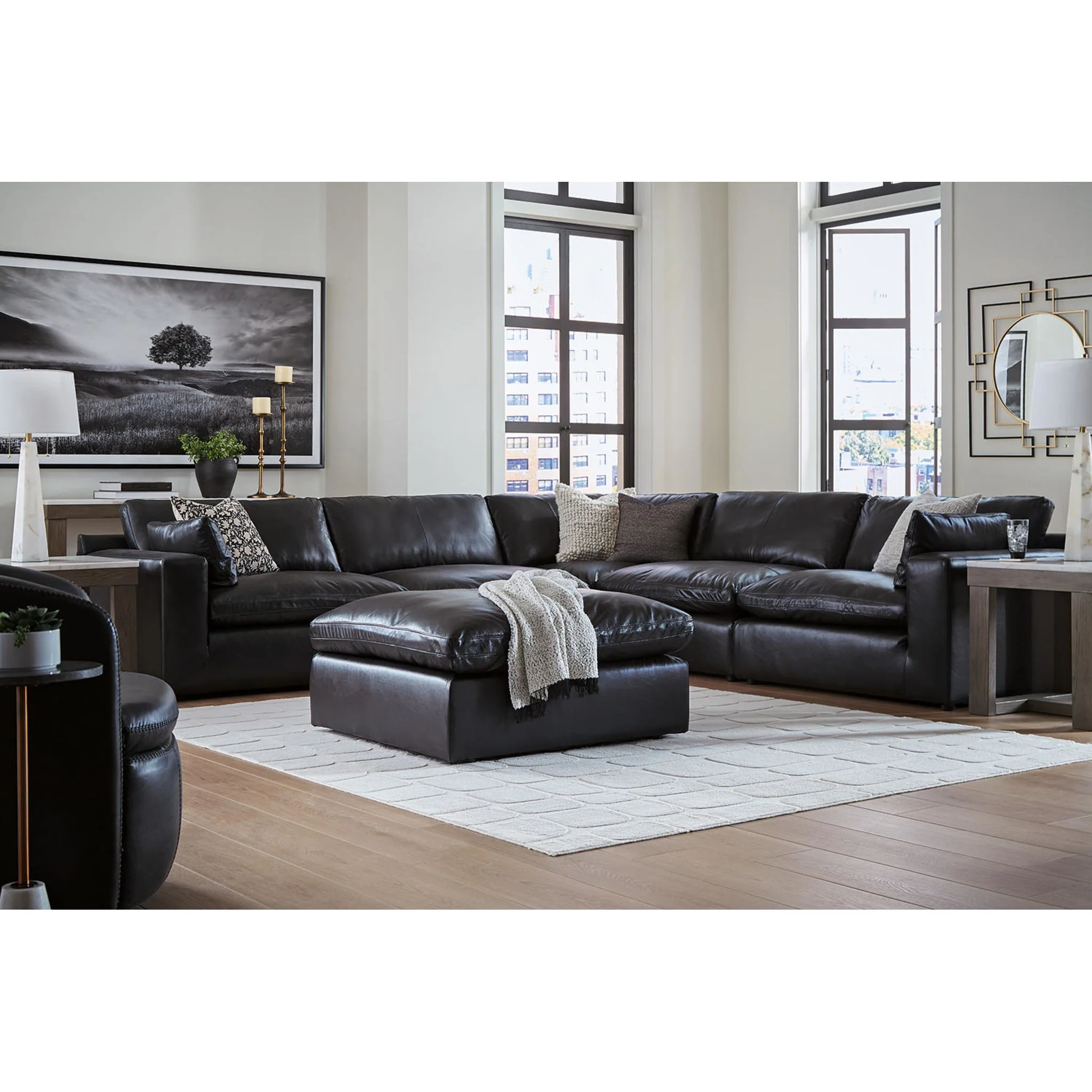Emilia Cloud Collection 5 Piece Modular Sectional - Image 7