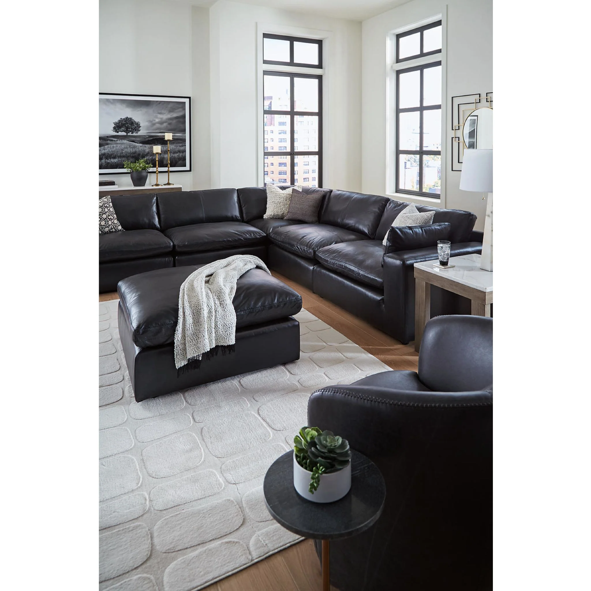 Emilia Cloud Collection 5 Piece Modular Sectional - Image 8