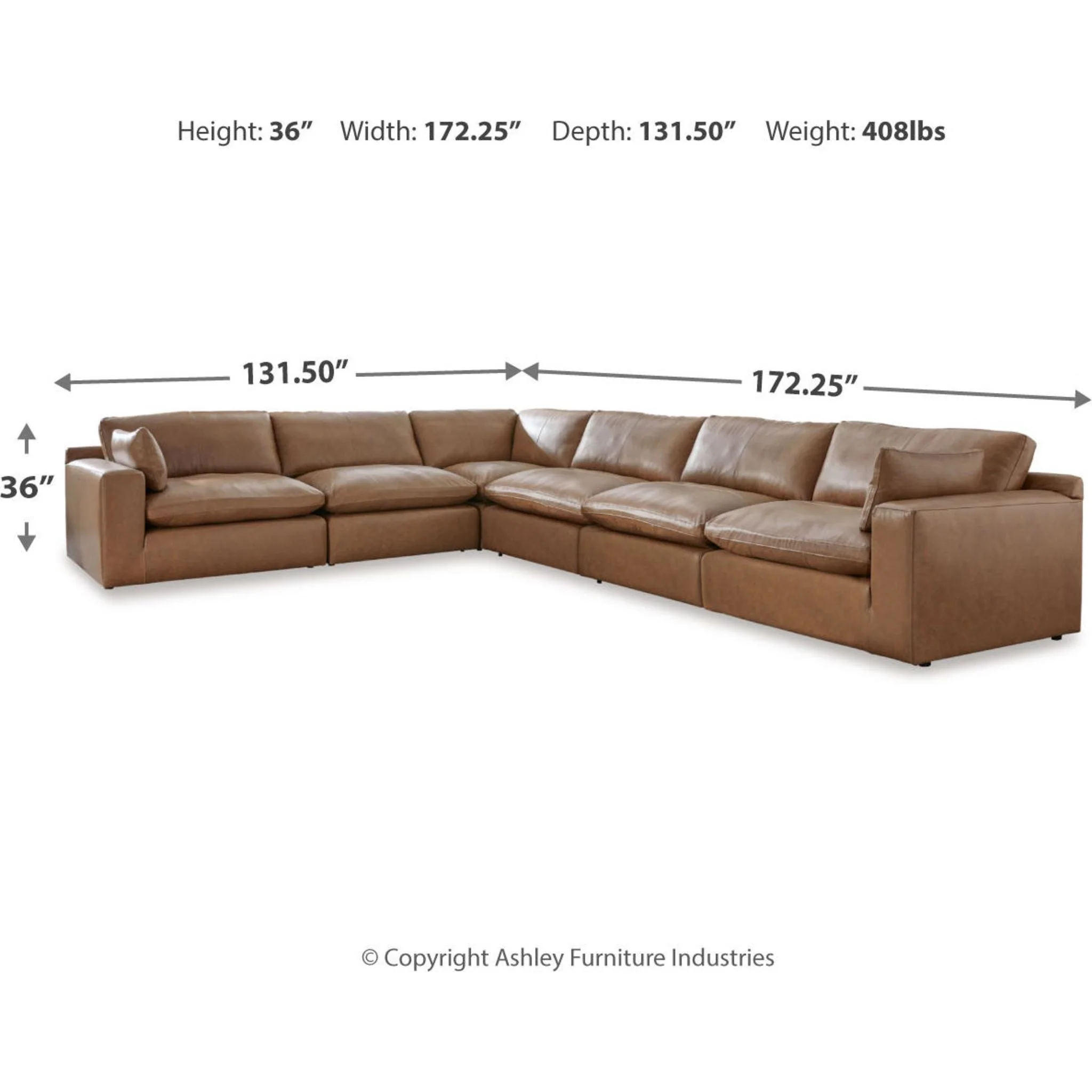 Emilia Cloud Collection 6 Piece Modular Sectional - Image 4