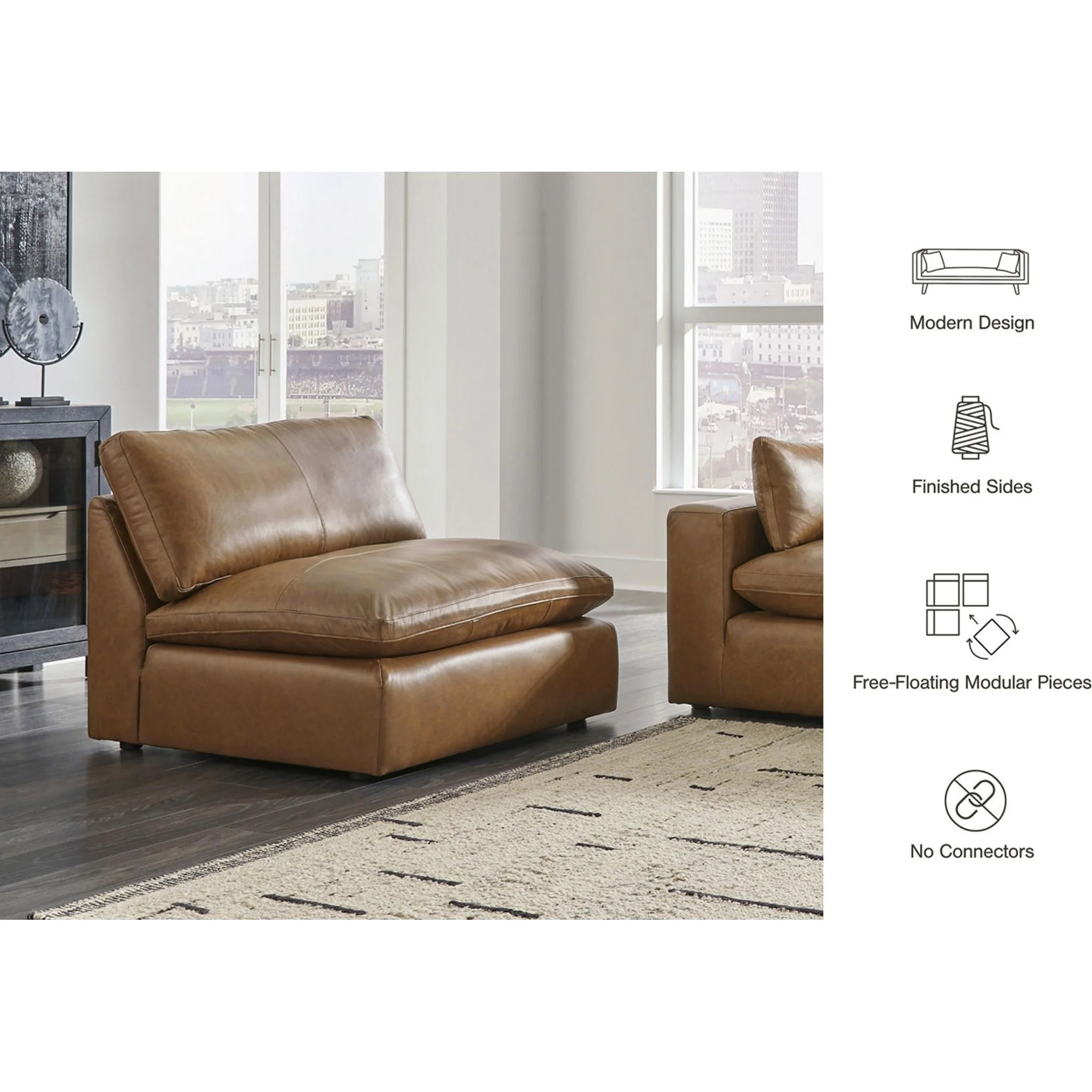 Emilia Cloud Collection 6 Piece Modular Sectional - Image 9