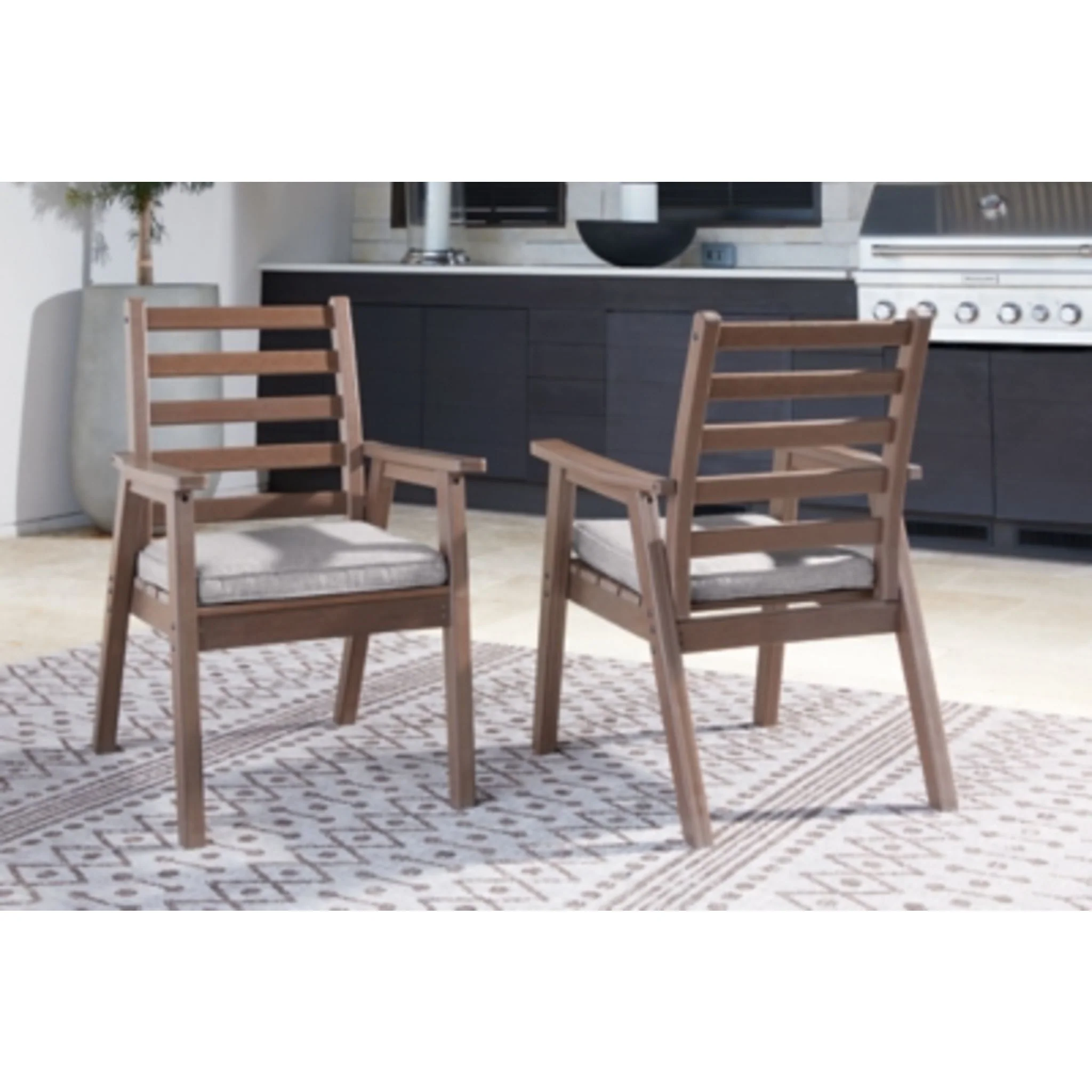 Outdoor Emmeline Arm Chair with Cushion (set of 2) - Image 7