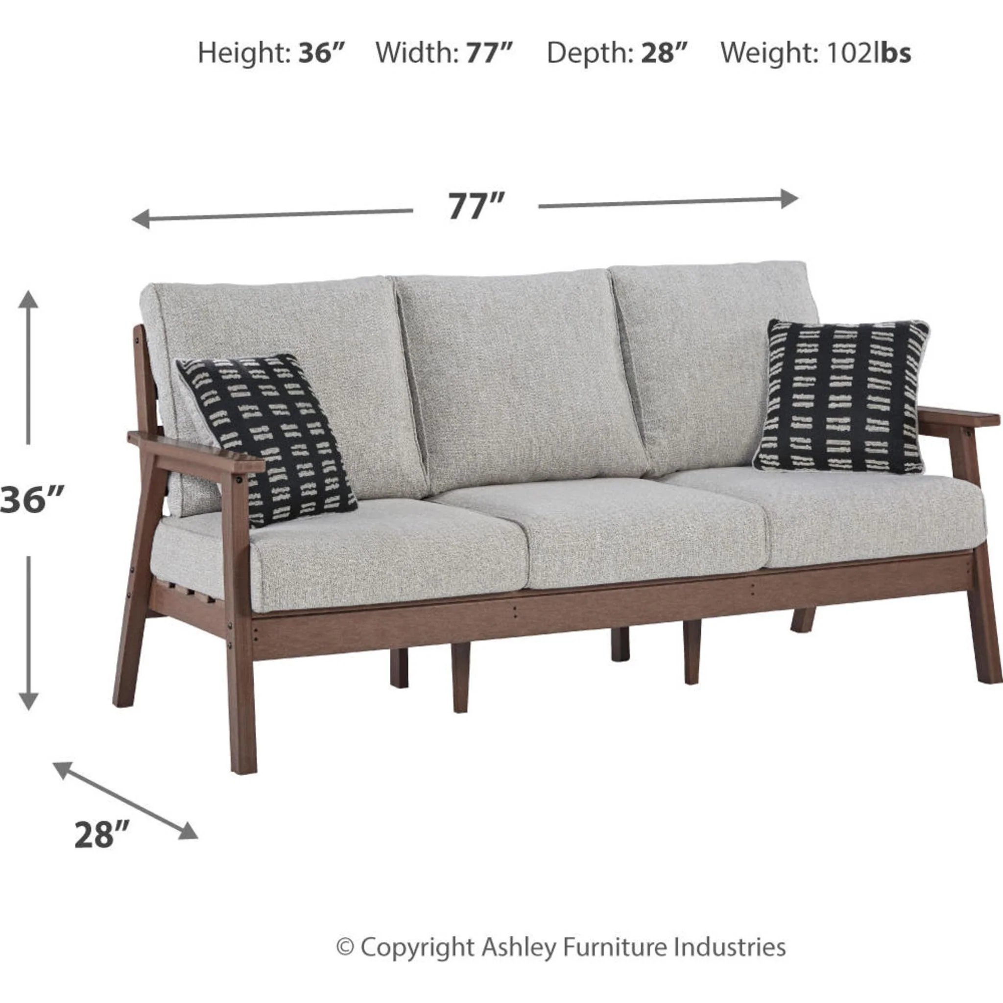 Emmeline Outdoor Sofa with Cushion - Image 10