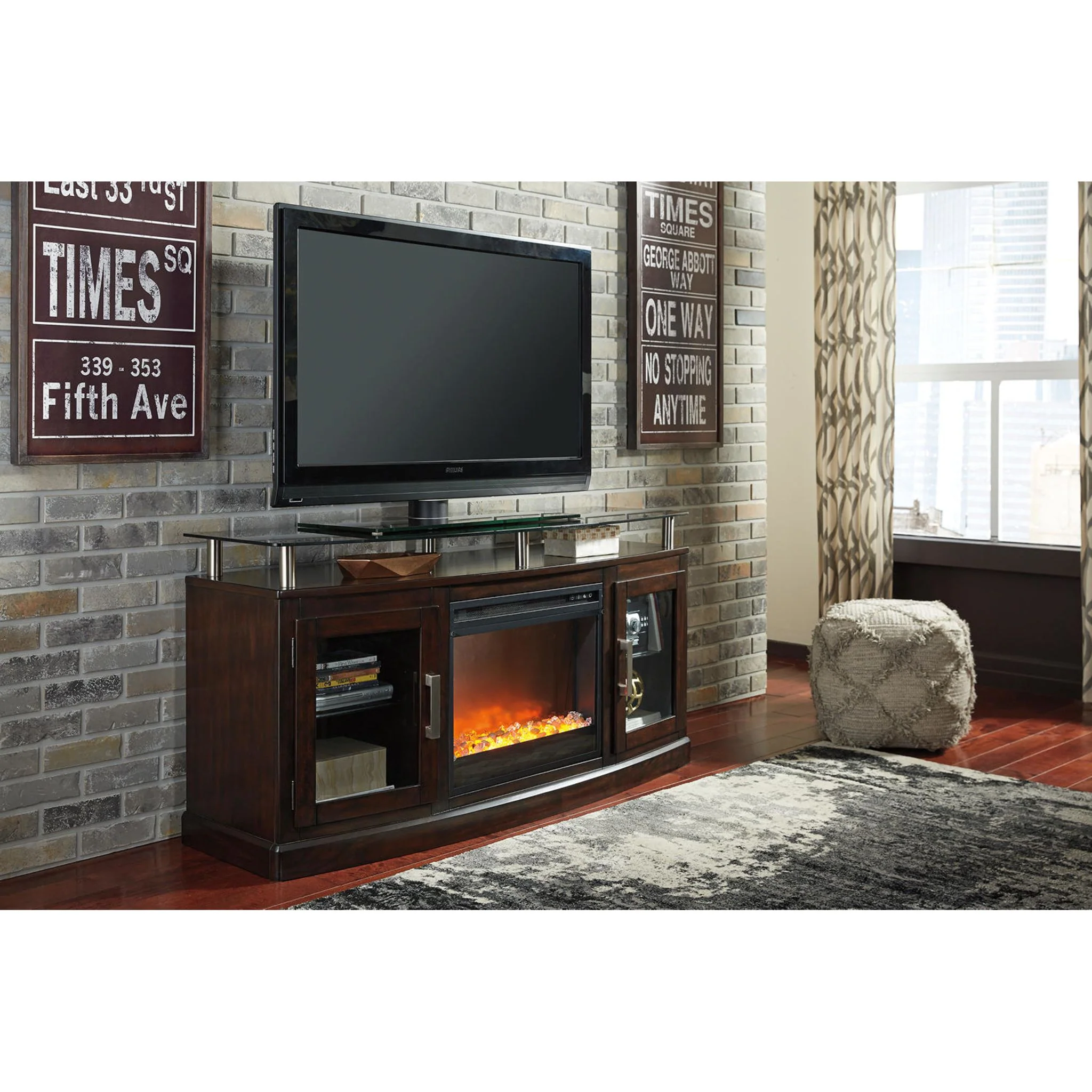 Entertainment Accessories Fireplace Insert with Crushed Glass - Image 15