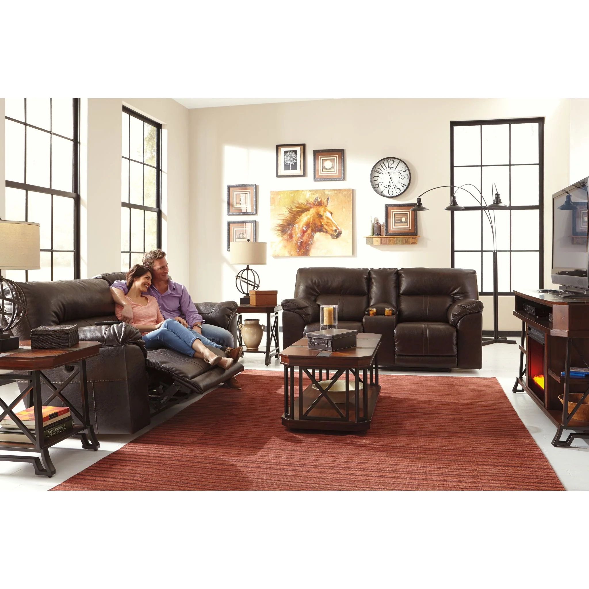 Entertainment Accessories Fireplace Insert with Crushed Glass - Image 3
