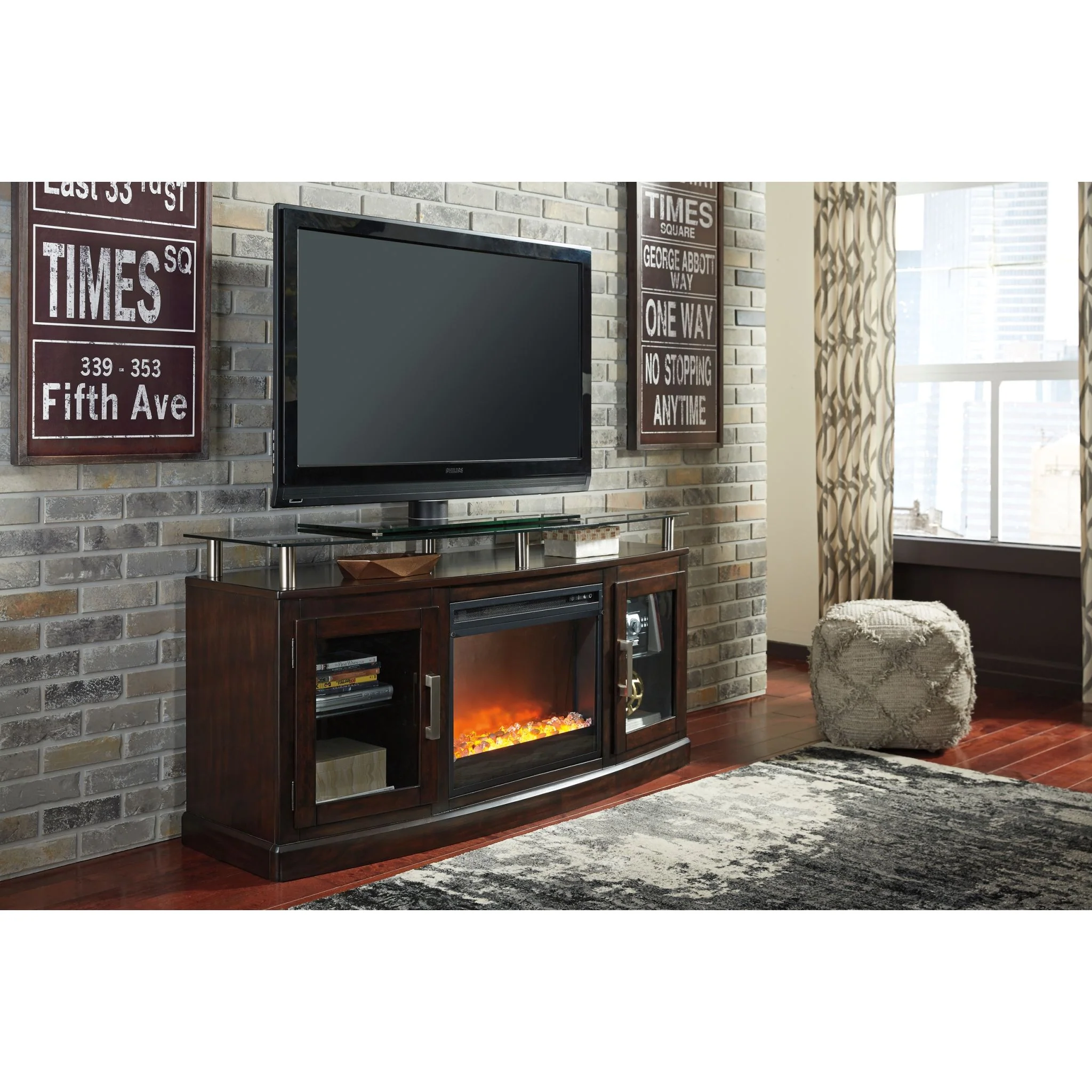 Entertainment Accessories Fireplace Insert with Crushed Glass - Image 4