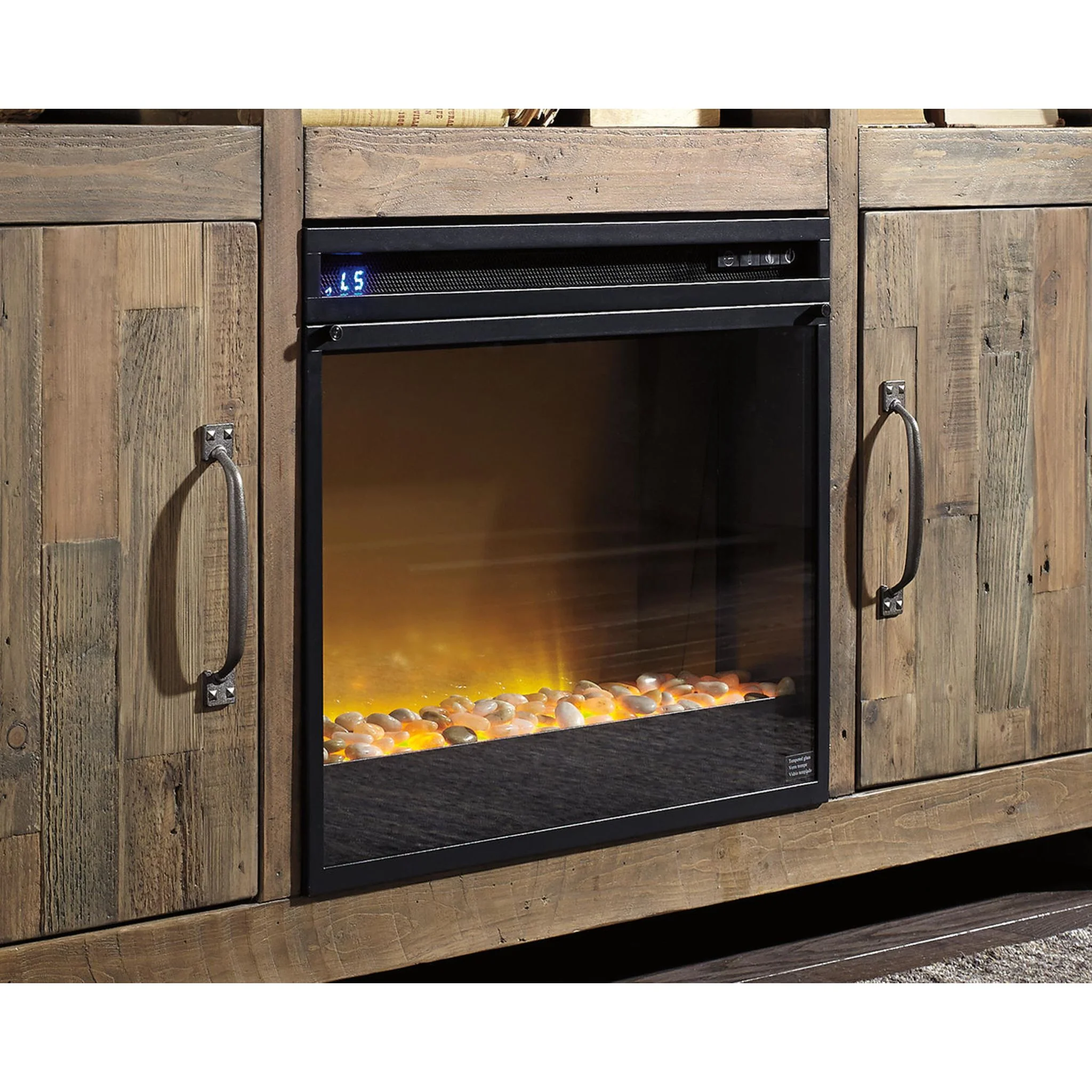 Entertainment Accessories Fireplace Insert with Crushed Glass - Image 8