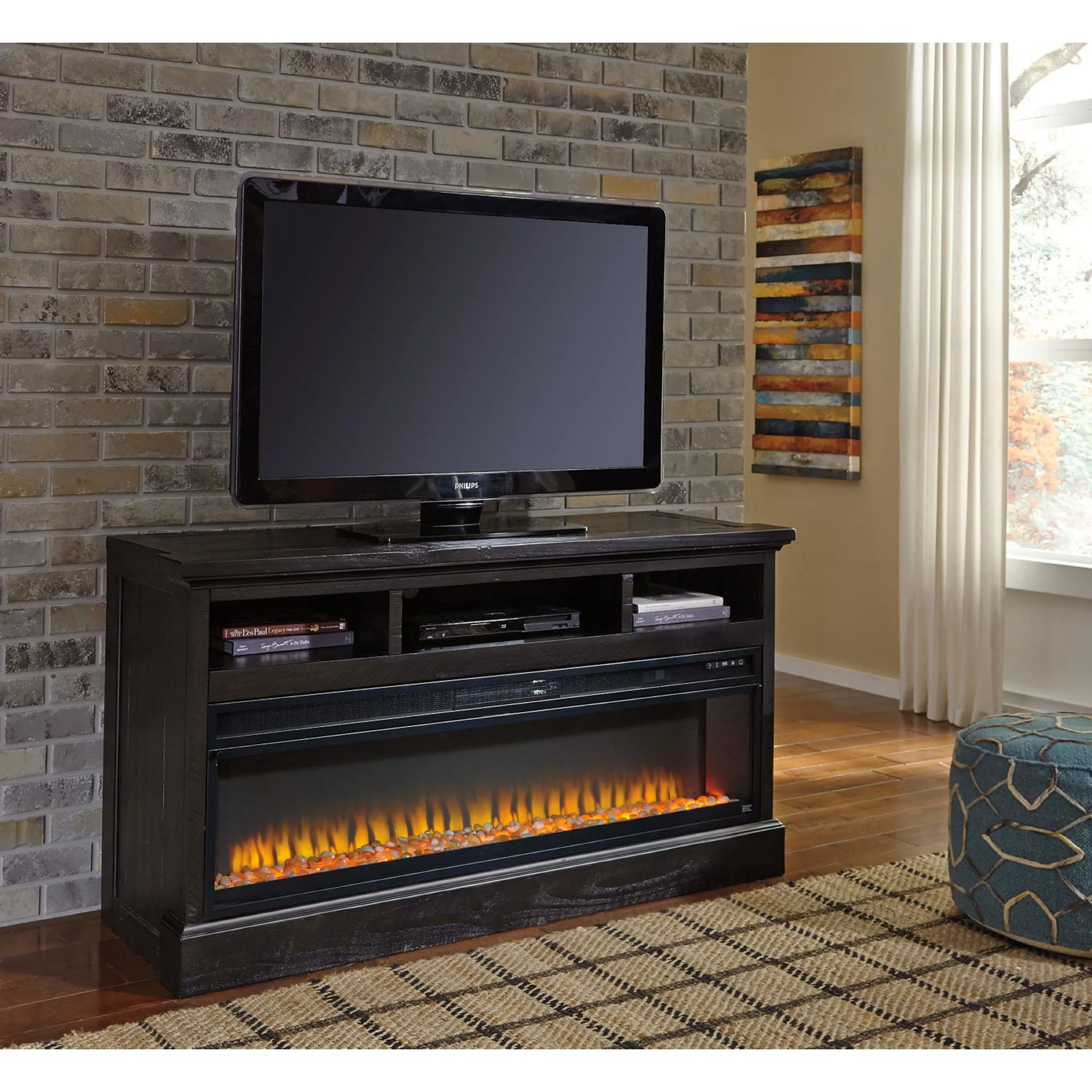 Entertainment Accessories Wide Fireplace Insert - Image 13