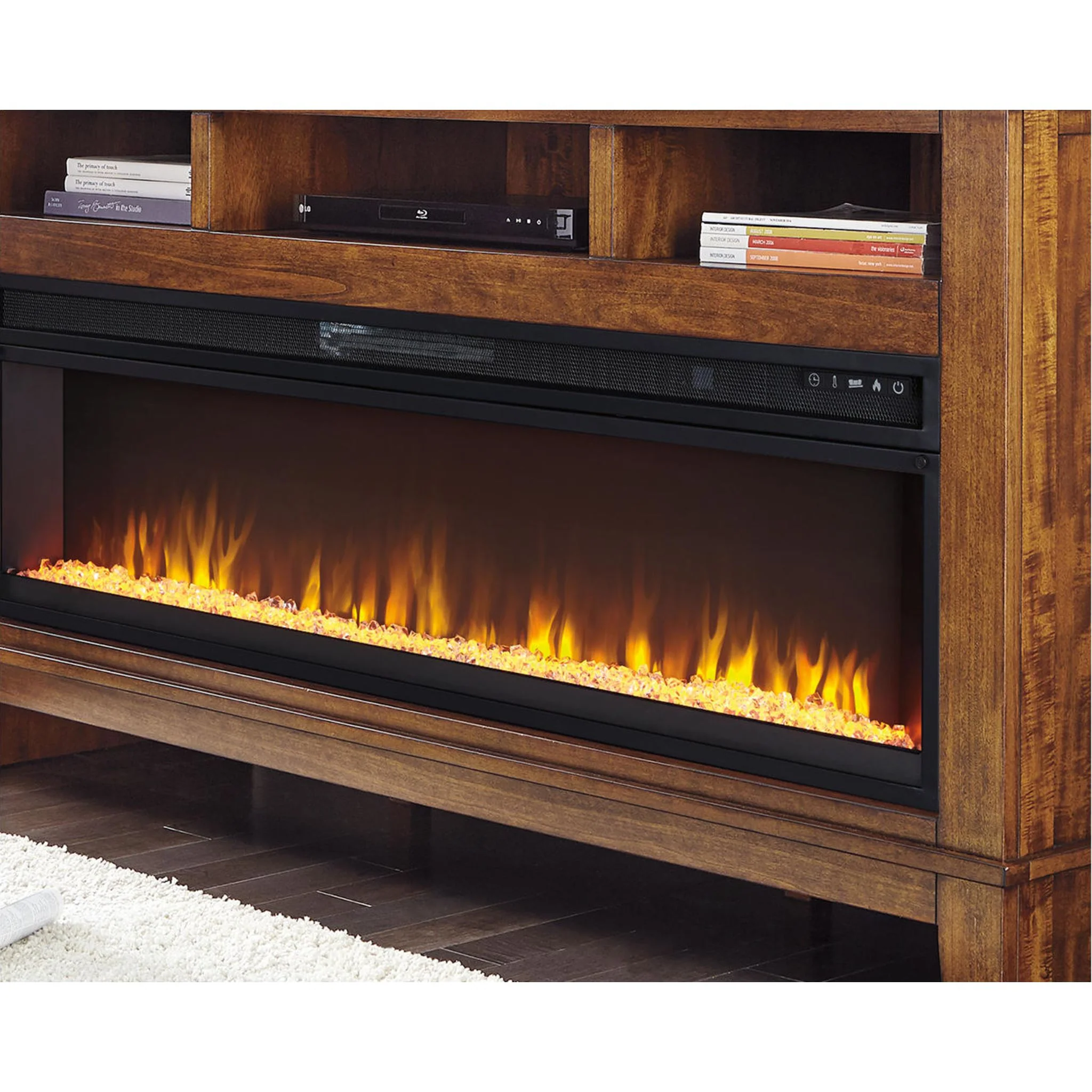 Entertainment Accessories Wide Fireplace Insert - Image 5