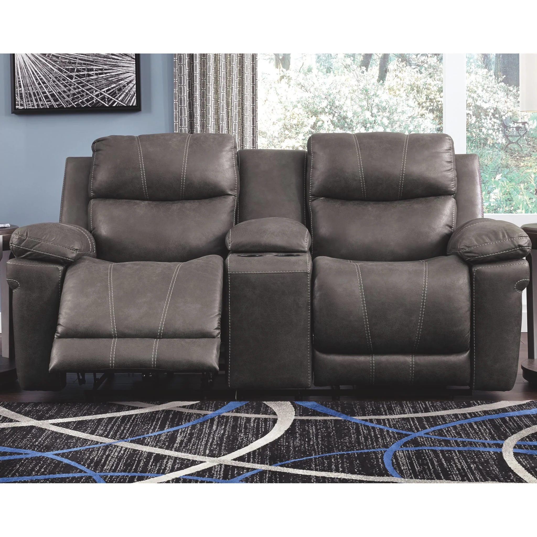 Erlangen Power Reclining Loveseat with Adjustable Headrest - Image 2