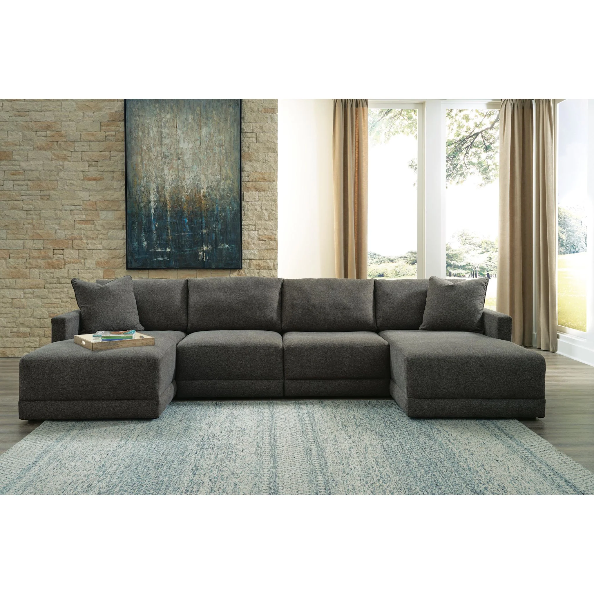 Evey-Exclusive 4 Piece Modular Sectional with Chaise - Image 14