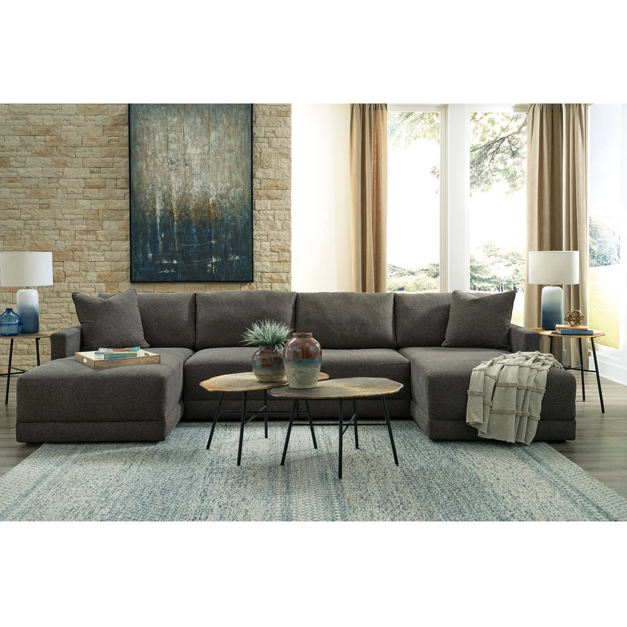 Evey-Exclusive 4 Piece Modular Sectional with Chaise - Image 3