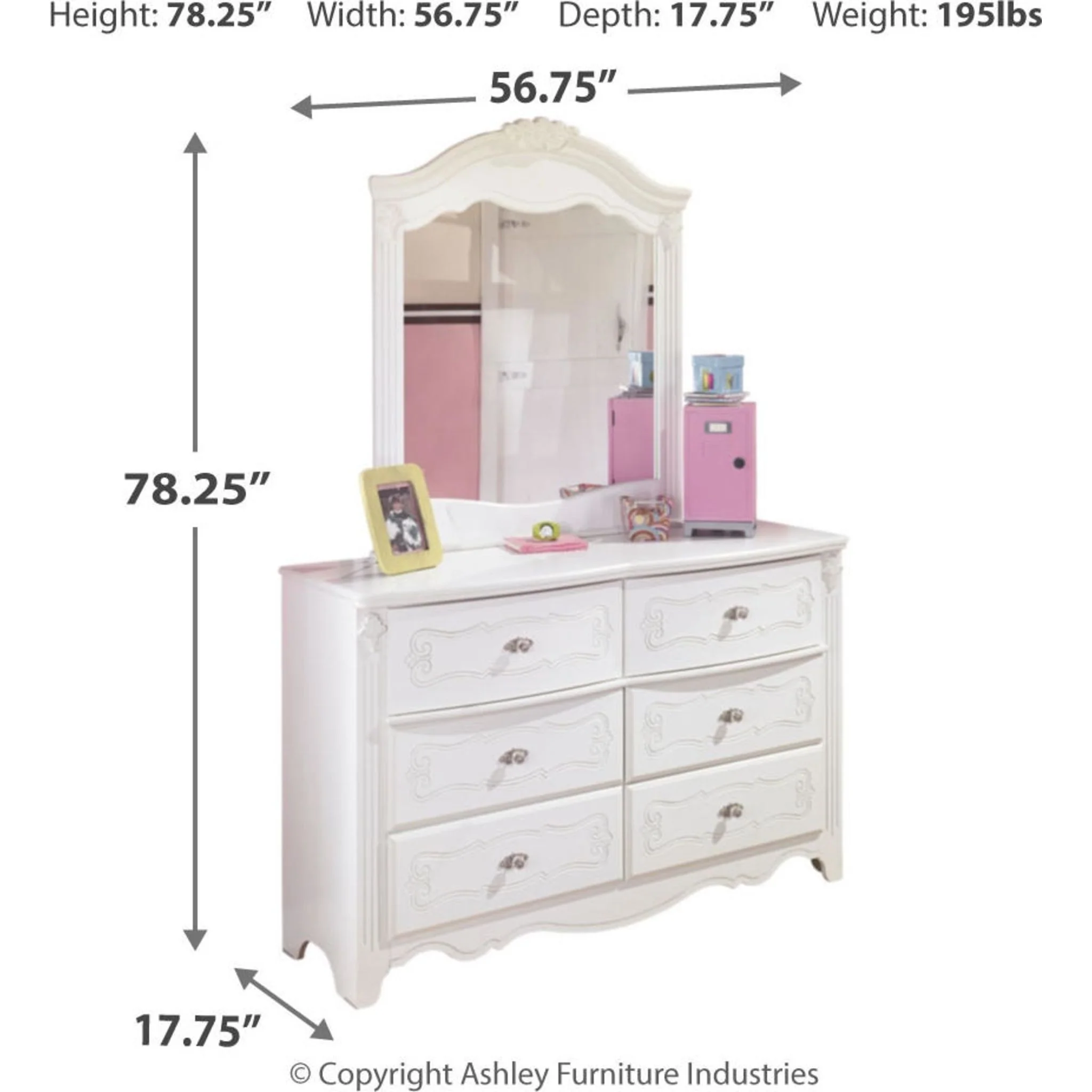 Exquisite 2 Piece Dresser & Mirror - Image 9