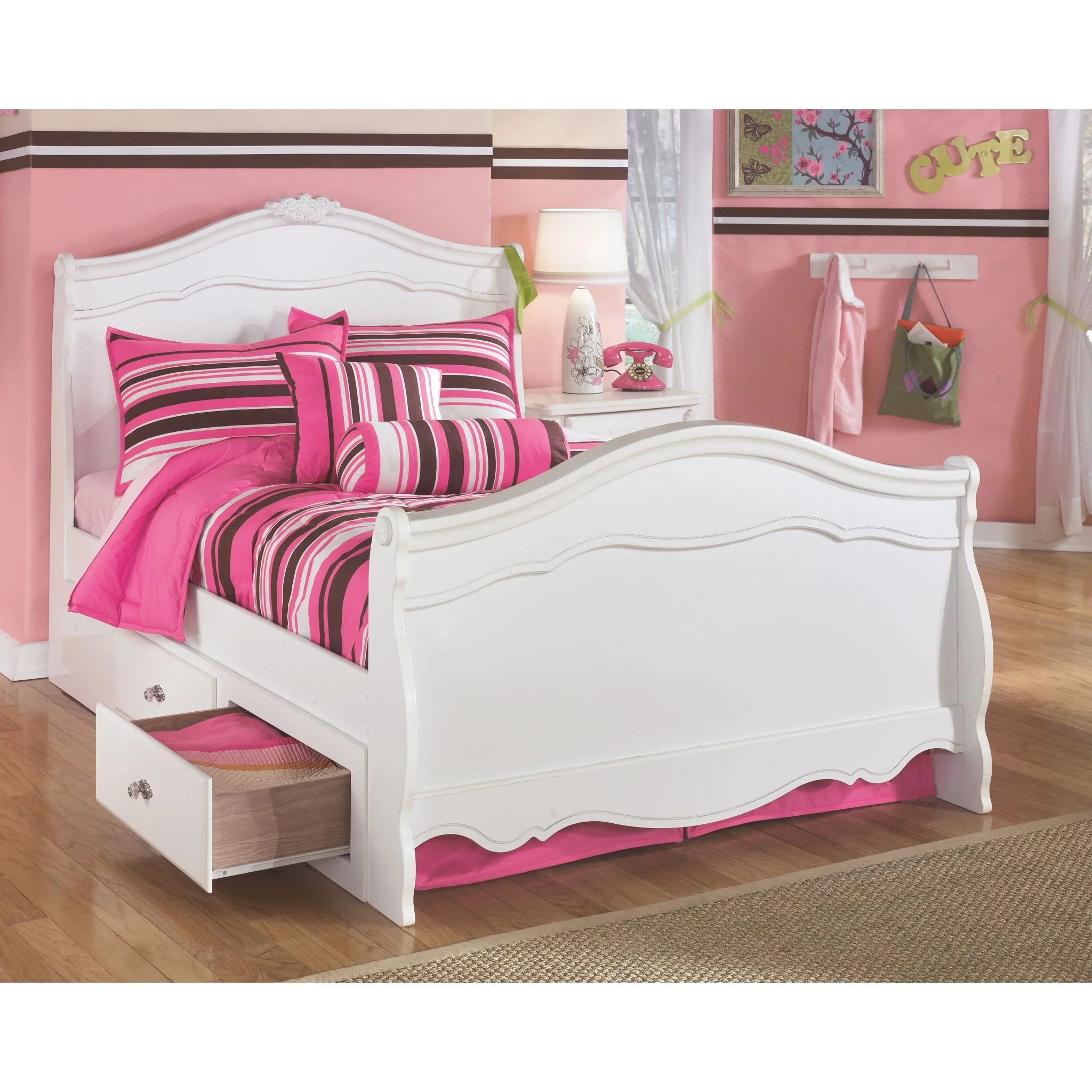 Exquisite Full Sleigh Bed w/Storage - Image 3