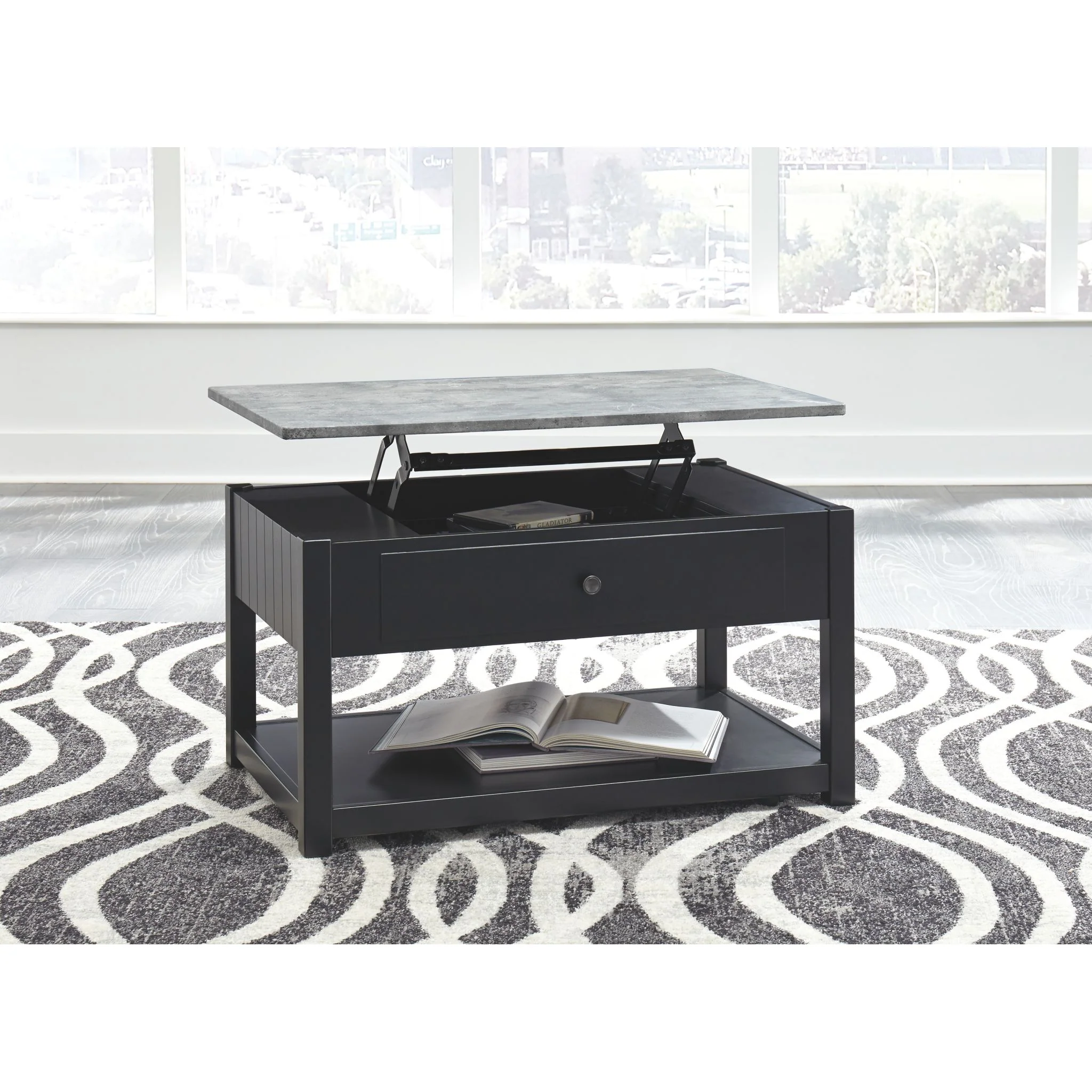 Ezmonei Cocktail Table with Lift Top - Image 3