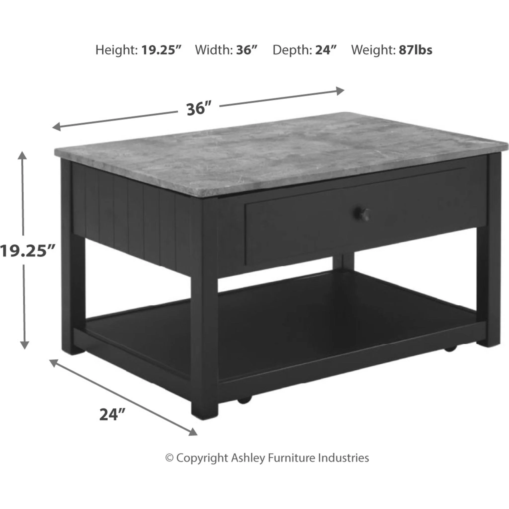 Ezmonei Cocktail Table with Lift Top - Image 4