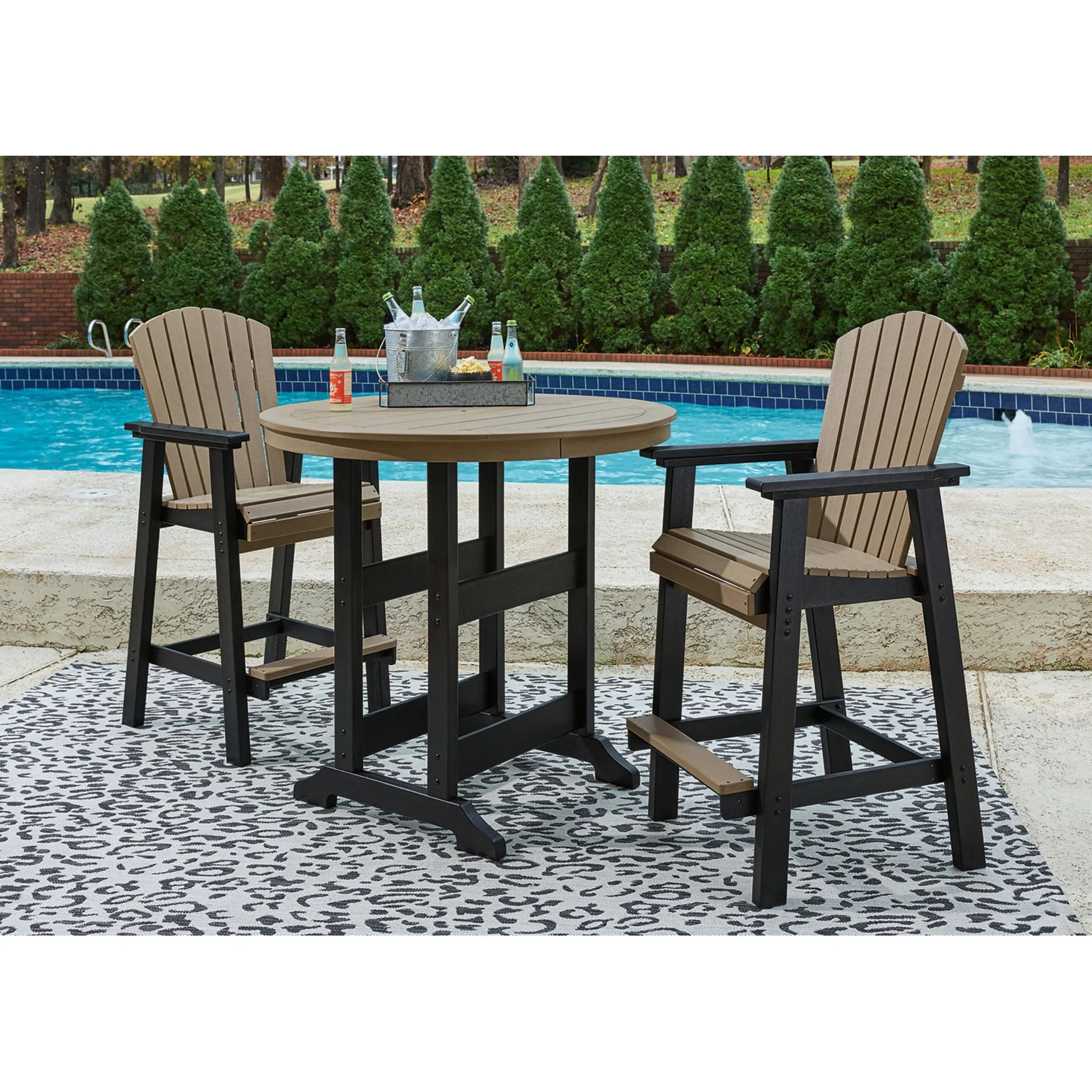 Fairen Trail Outdoor Bar Dining Set - Image 2