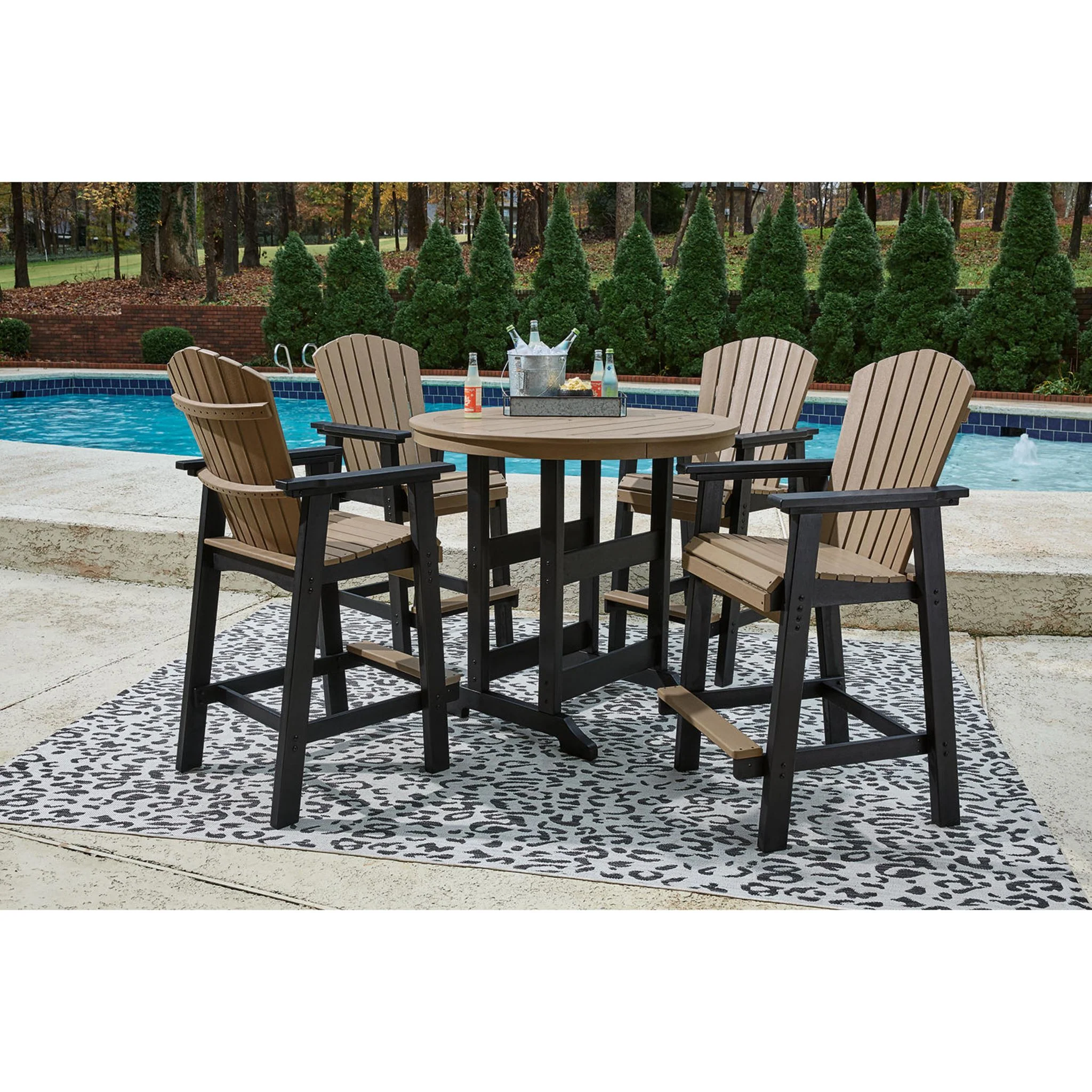 Fairen Trail Outdoor Bar Dining Set - Image 24