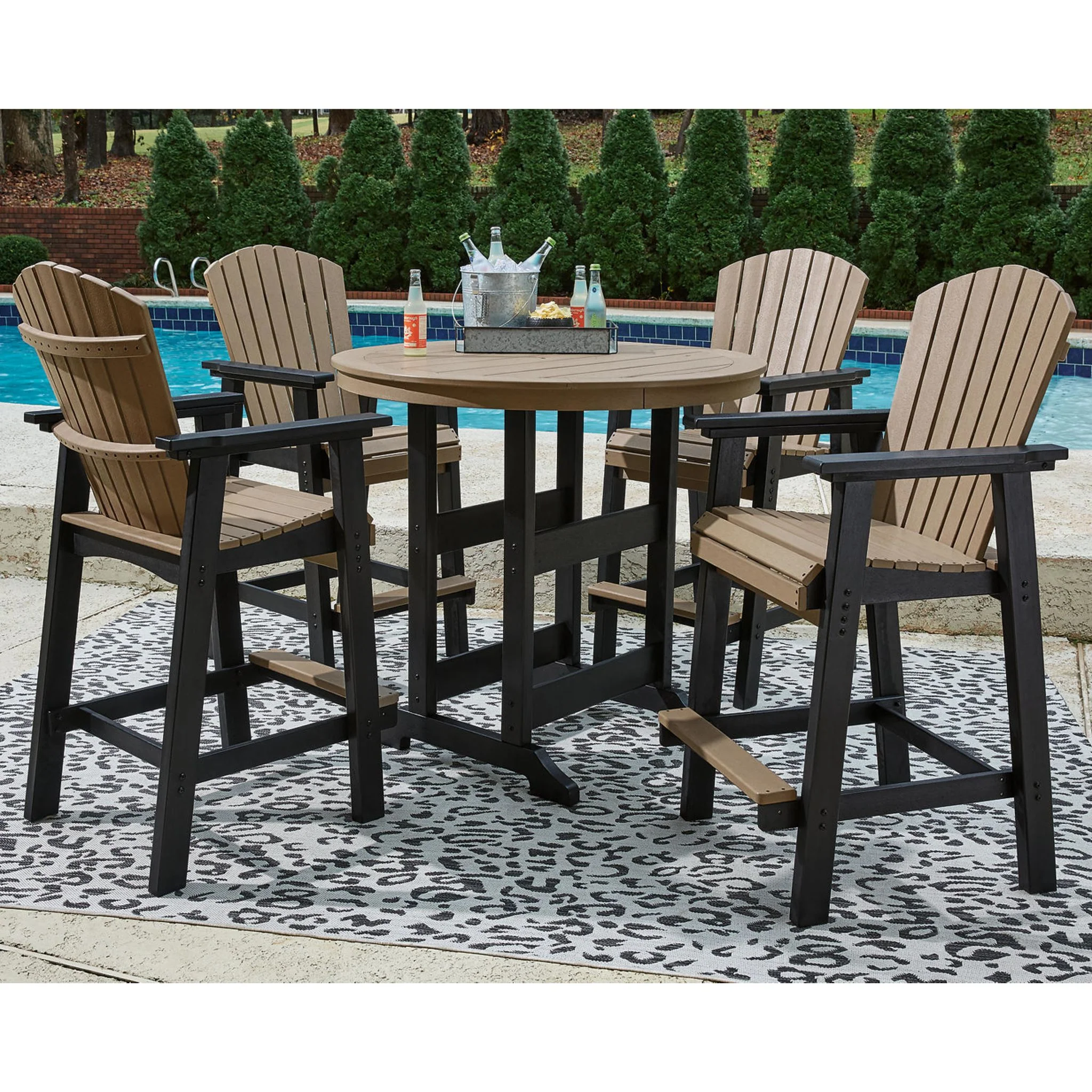 Fairen Trail Outdoor Bar Dining Set - Image 30
