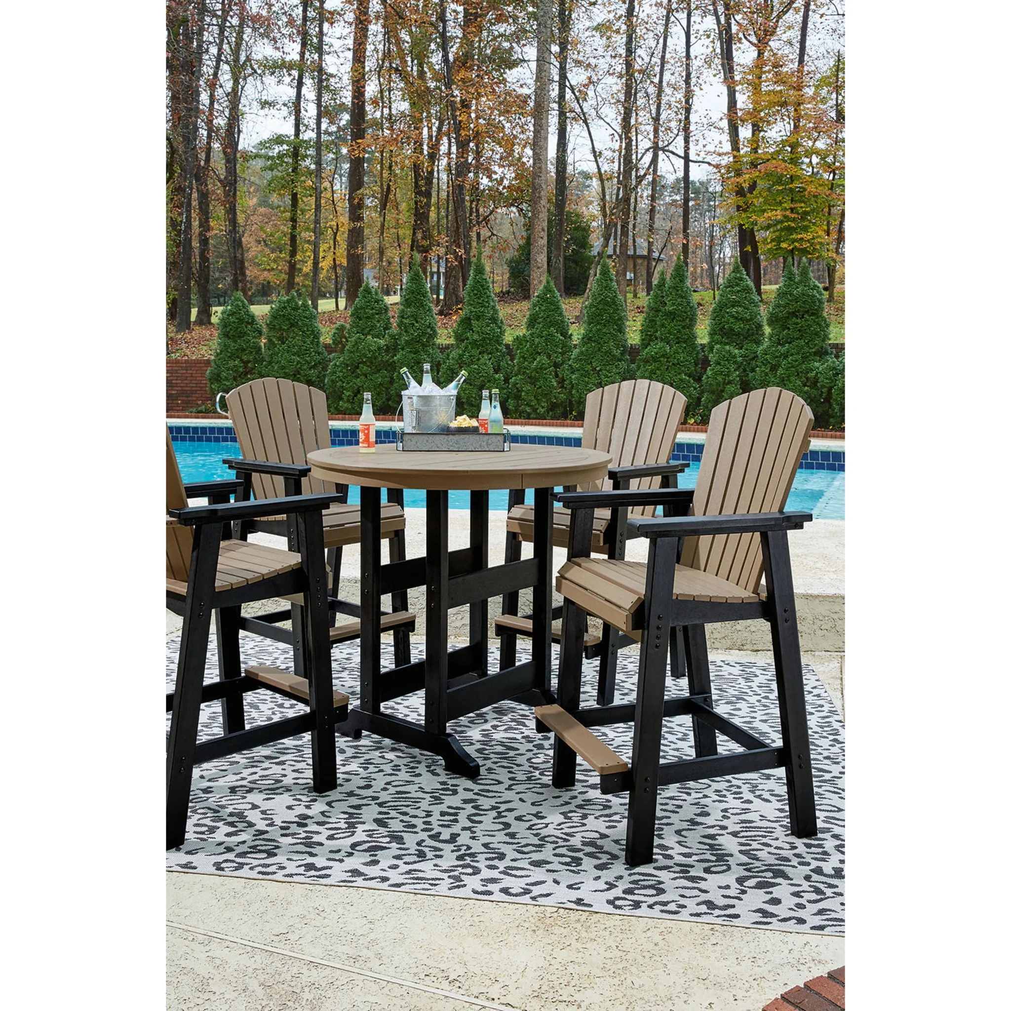Fairen Trail Outdoor Bar Dining Set - Image 32