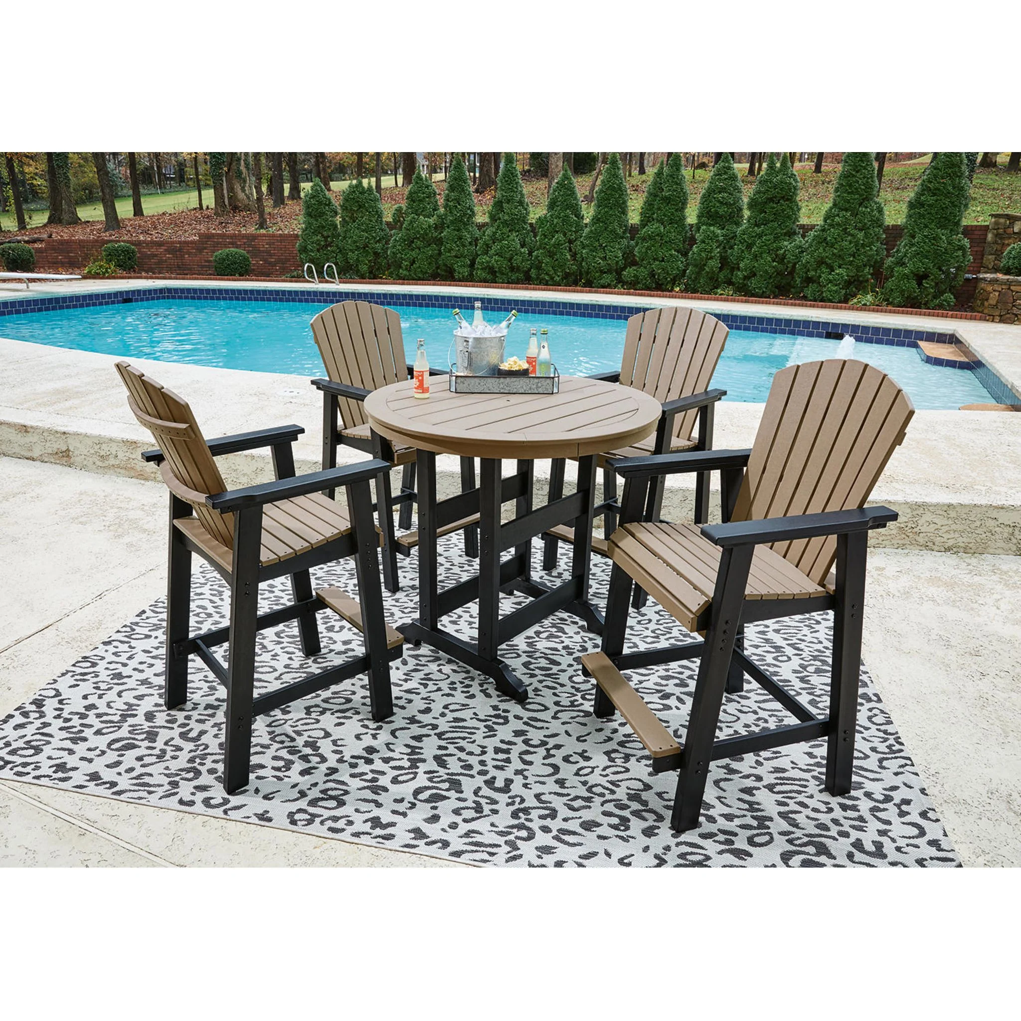 Fairen Trail Outdoor Bar Dining Set - Image 34