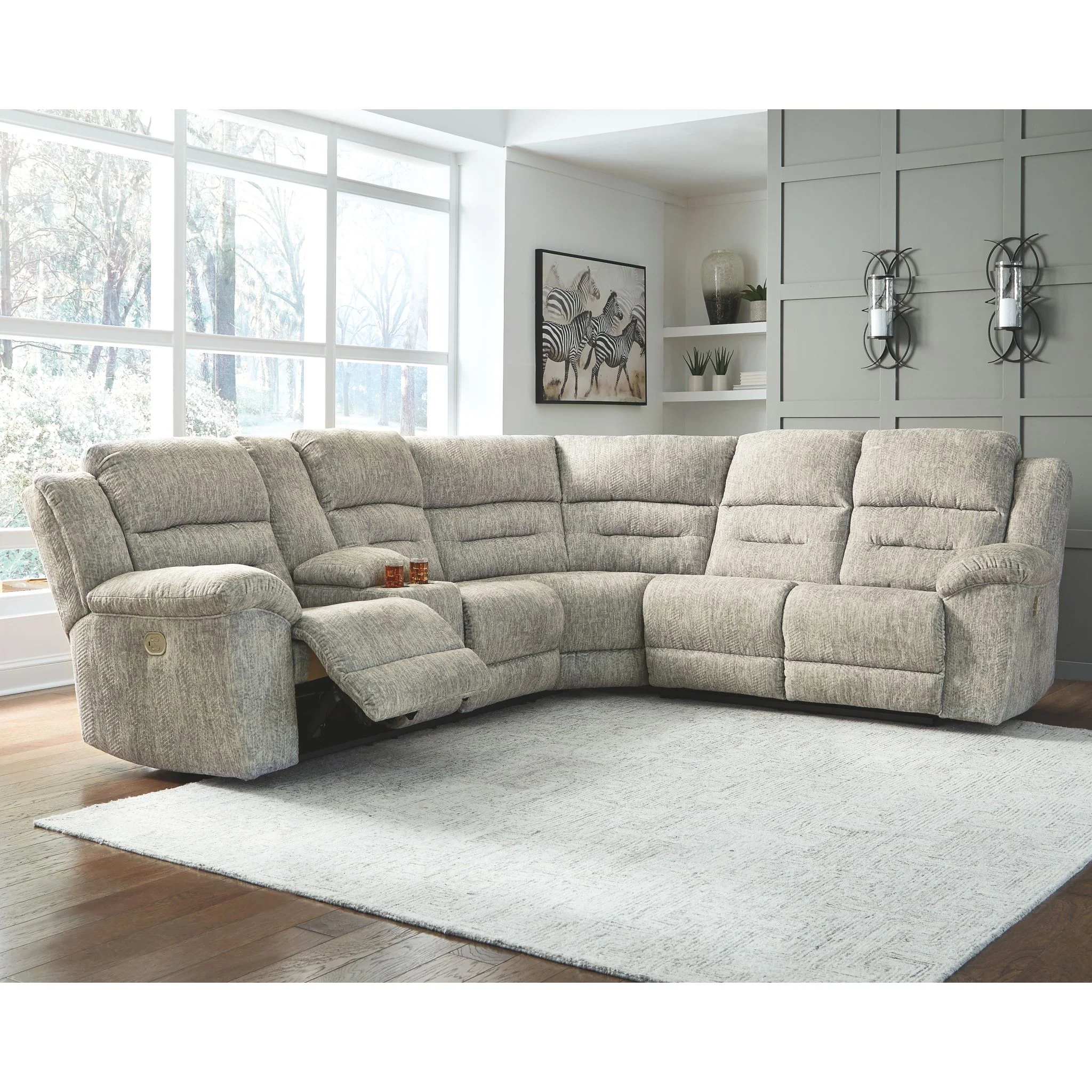 Family Den 3 Piece Power Reclining Sectional - Image 2