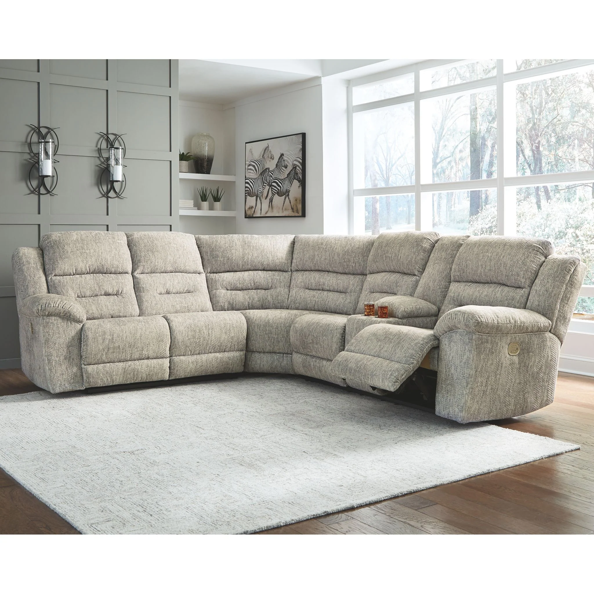 Family Den 3 Piece Power Reclining Sectional - Image 2