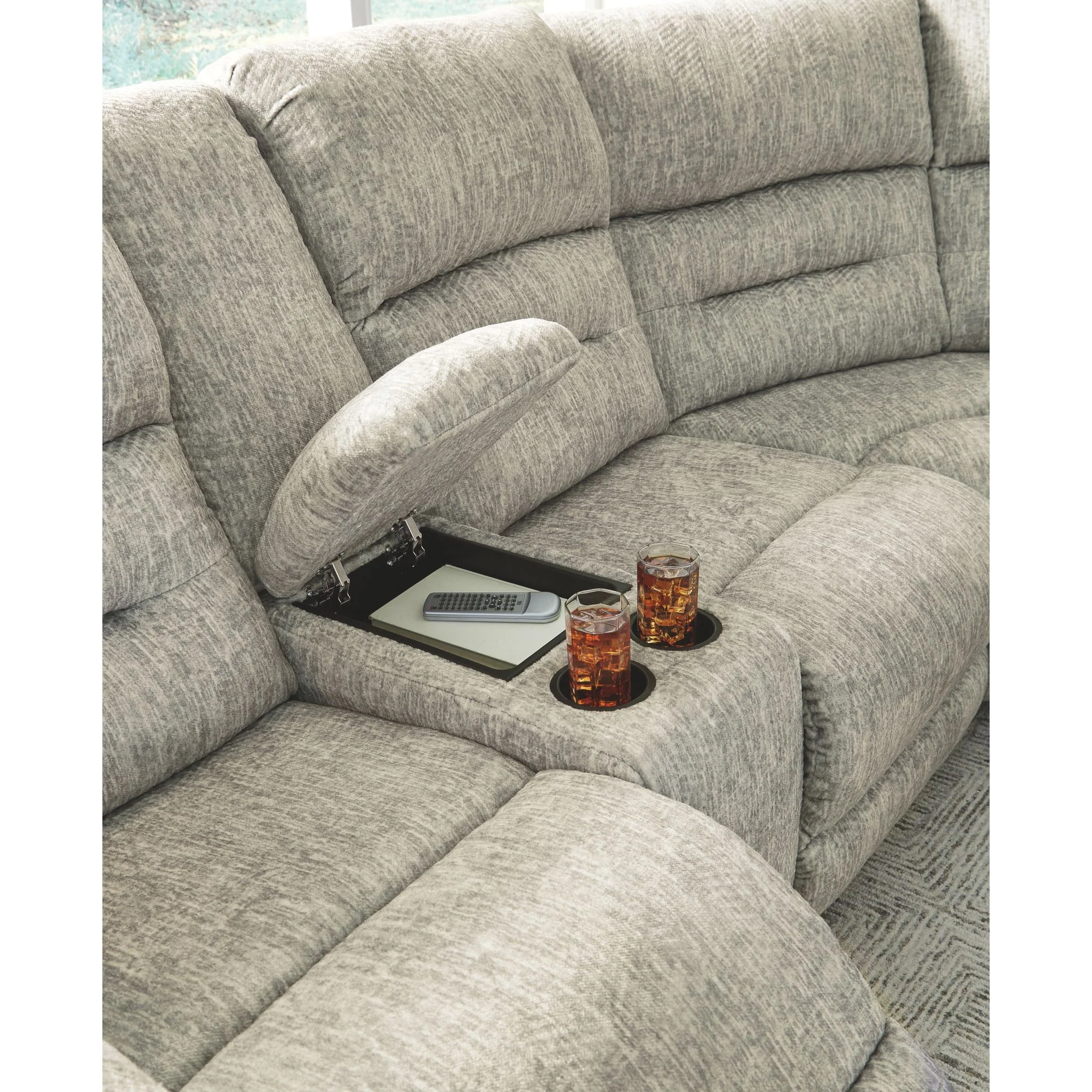 Family Den 3 Piece Power Reclining Sectional - Image 4