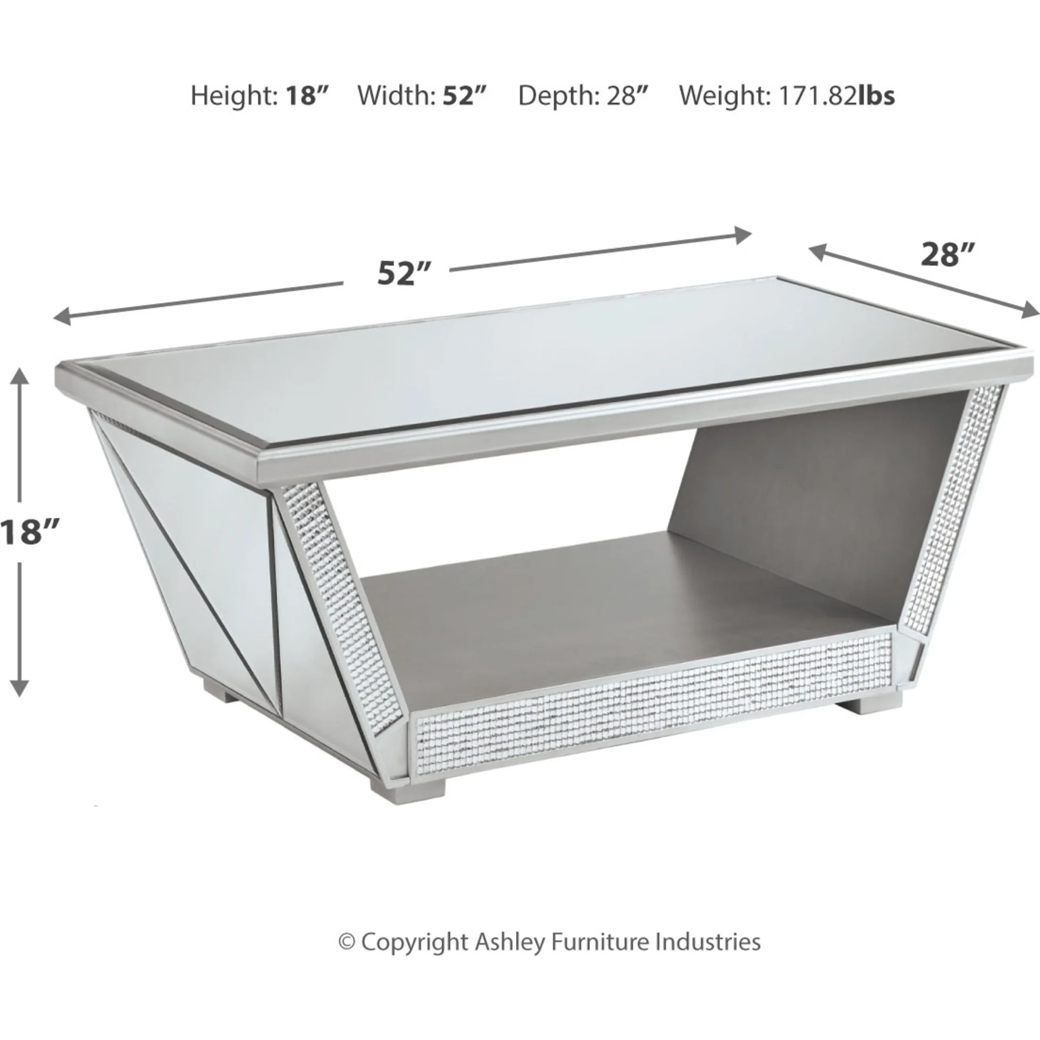 Fanmory Rectangle Cocktail Table - Image 8