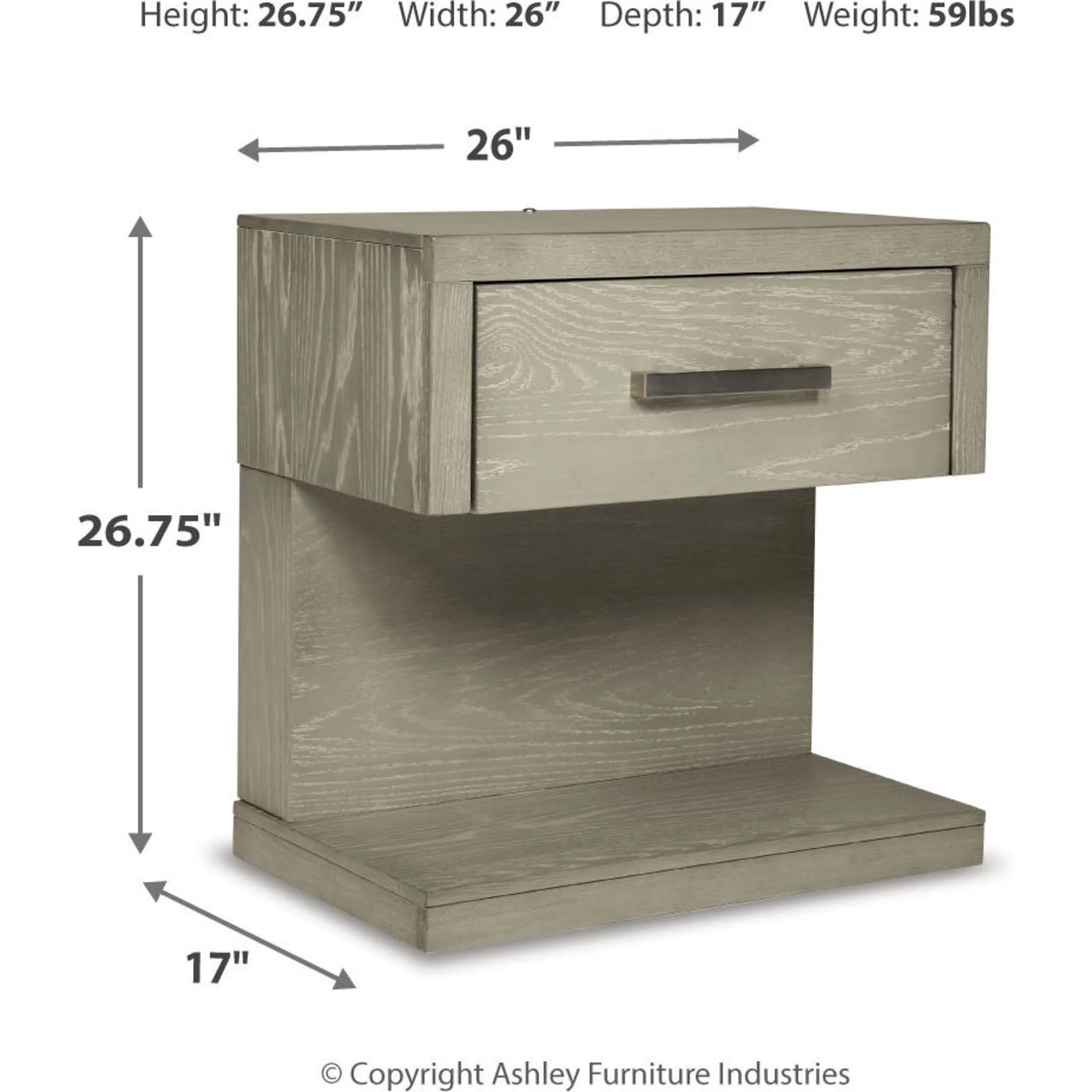 Fawnburg-EXCLUSIVE One Drawer Nightstand - Image 9