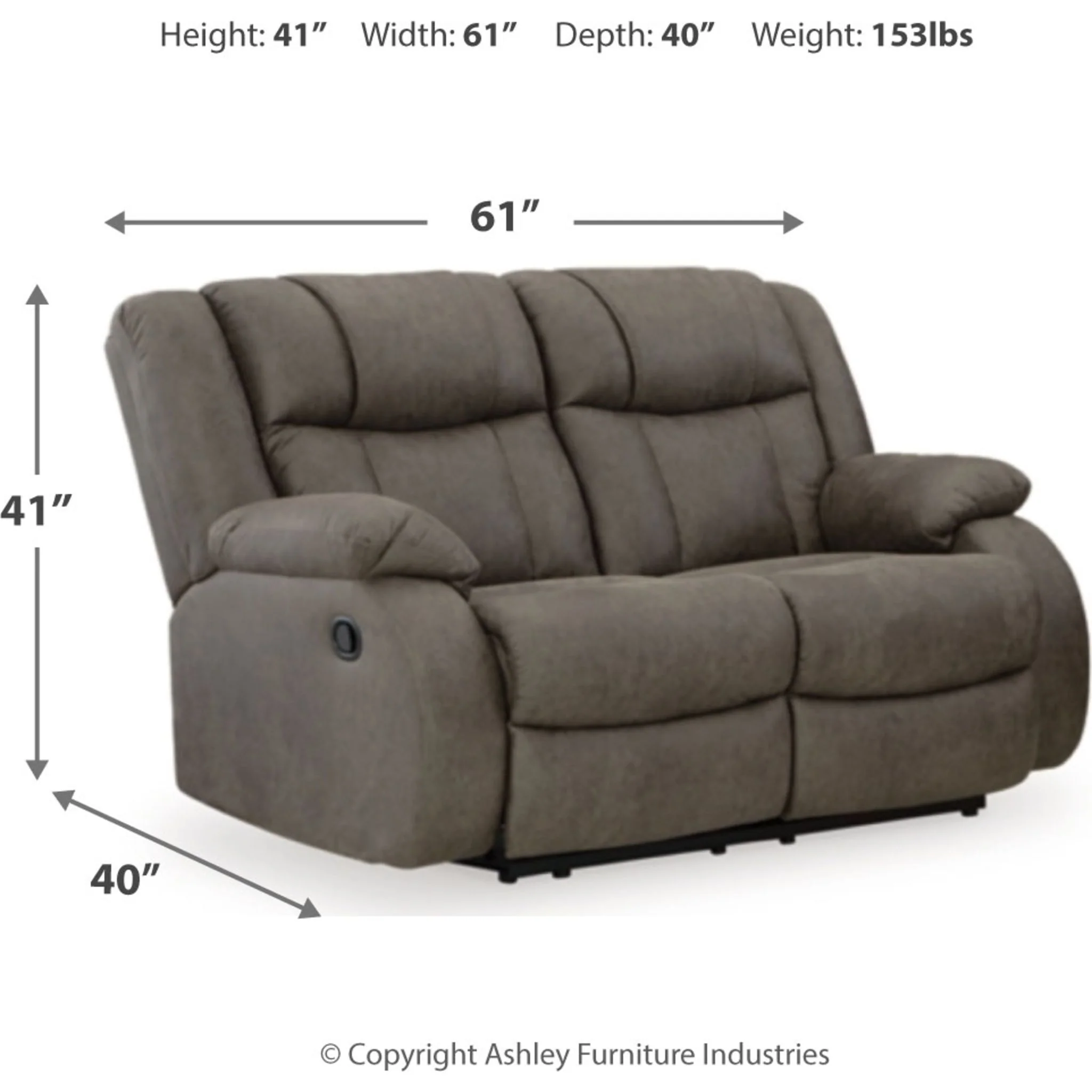 First Base Reclining Loveseat - Image 8