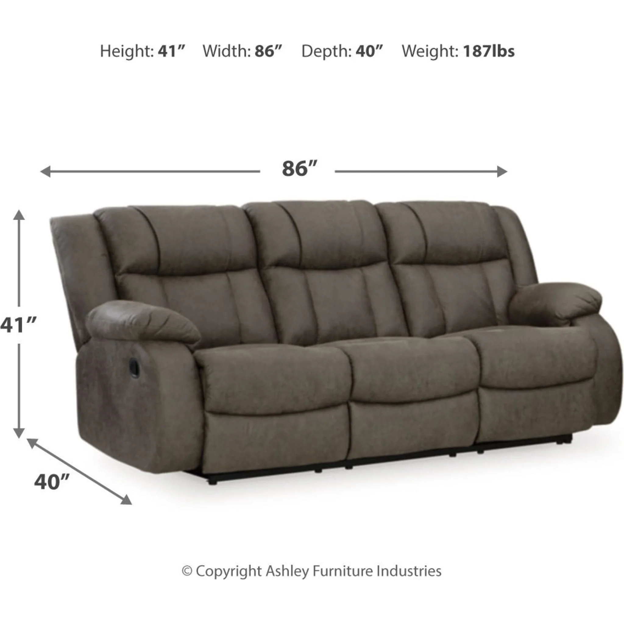 First Base Reclining Sofa - Image 16
