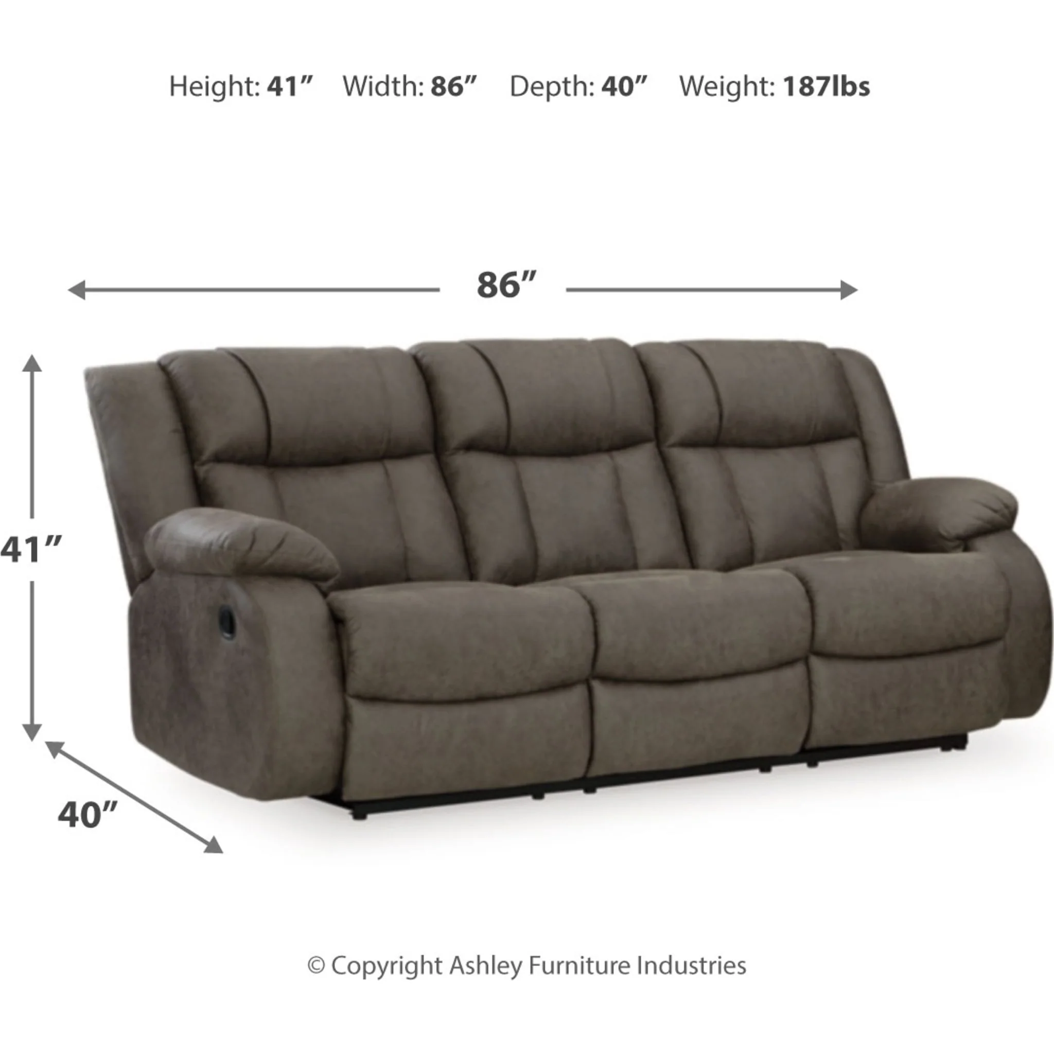 First Base Reclining Sofa - Image 8