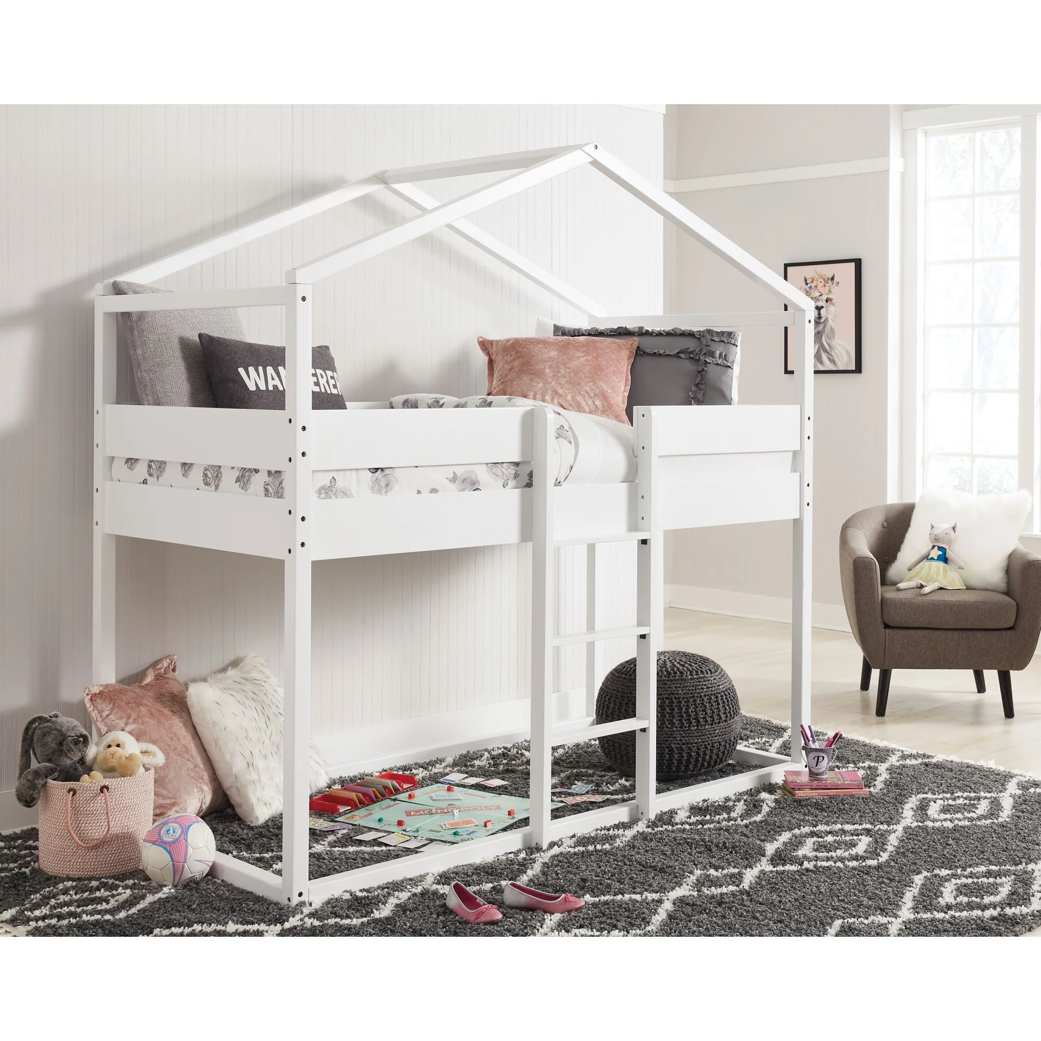 Flannibrook Twin/Twin House Loft Bed - Image 2