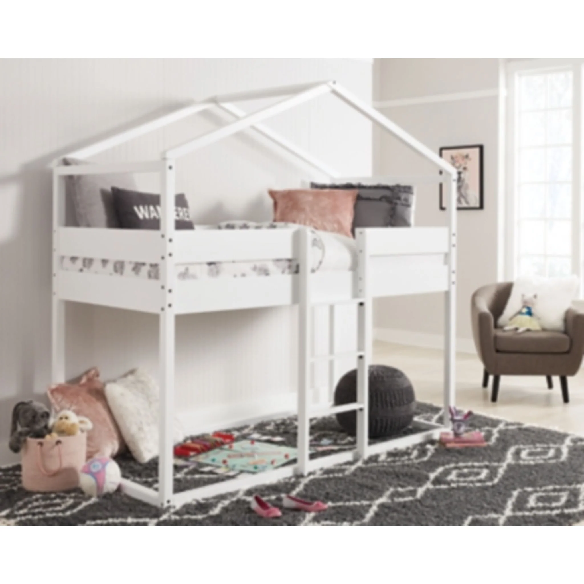 Flannibrook Twin/Twin House Loft Bed - Image 9