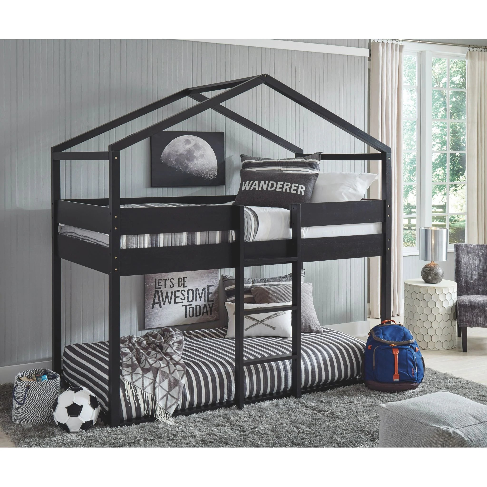 Flannibrook Twin/Twin House Loft Bed - Image 2