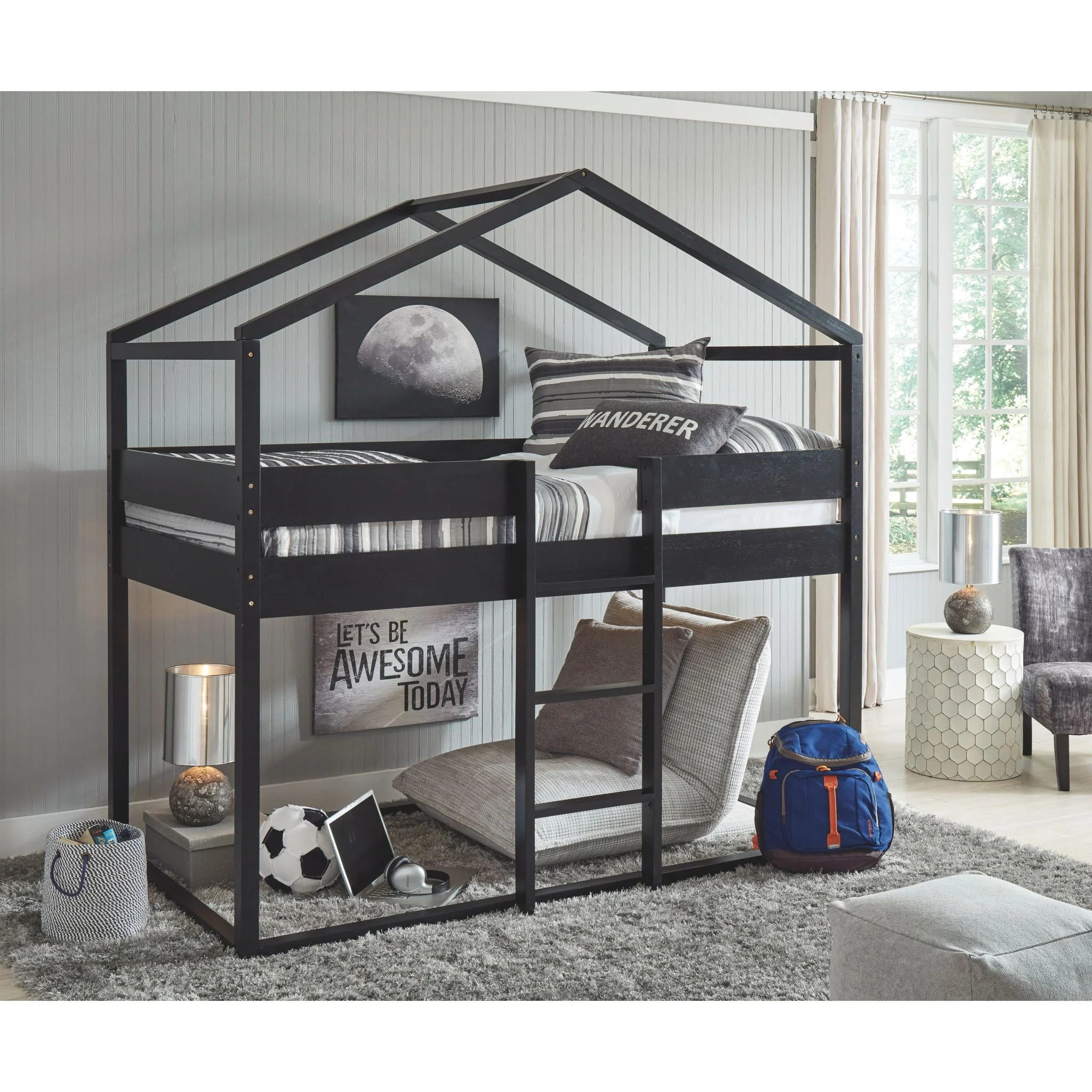 Flannibrook Twin/Twin House Loft Bed - Image 6
