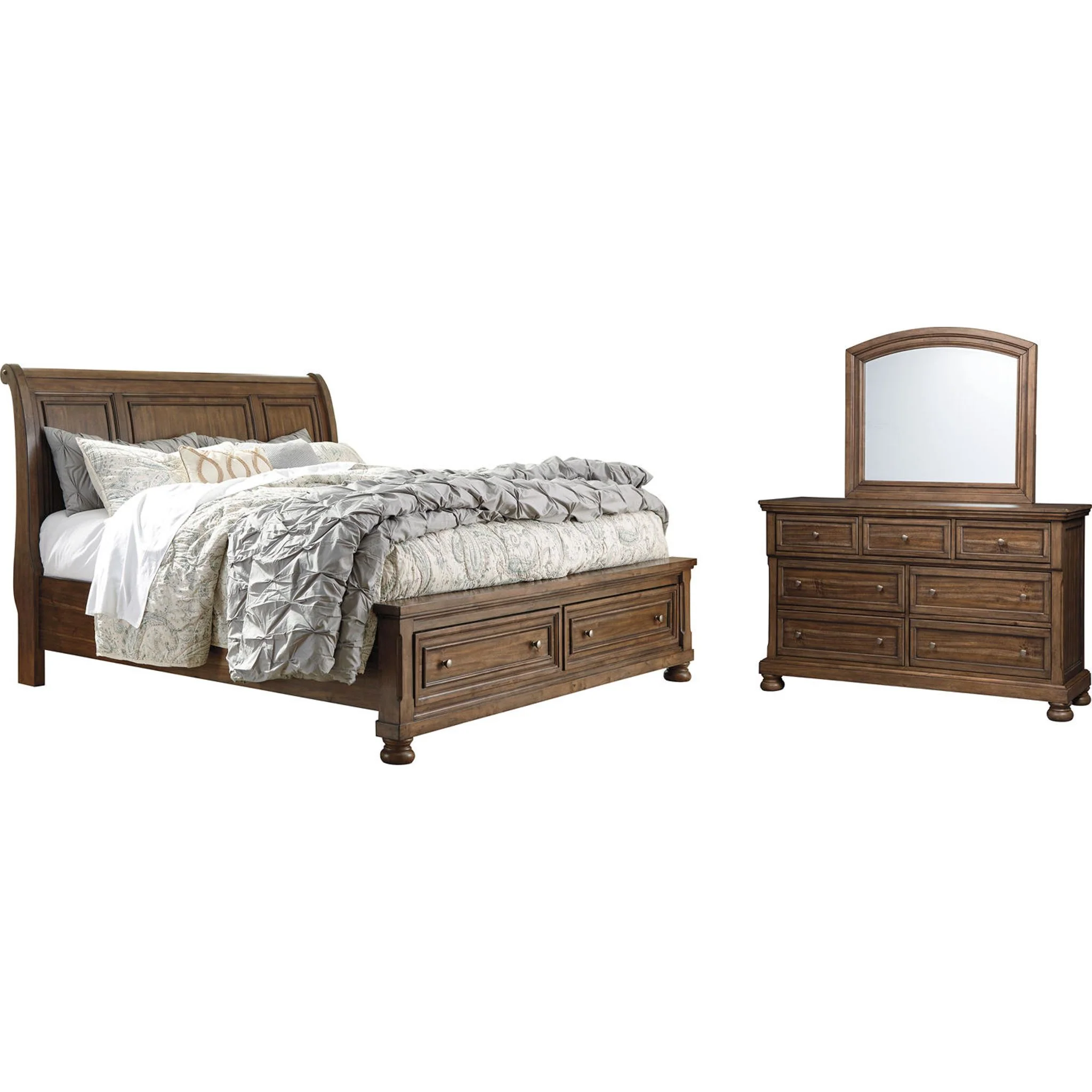 Flynnter 5 Piece Sleigh Bedroom - Image 32