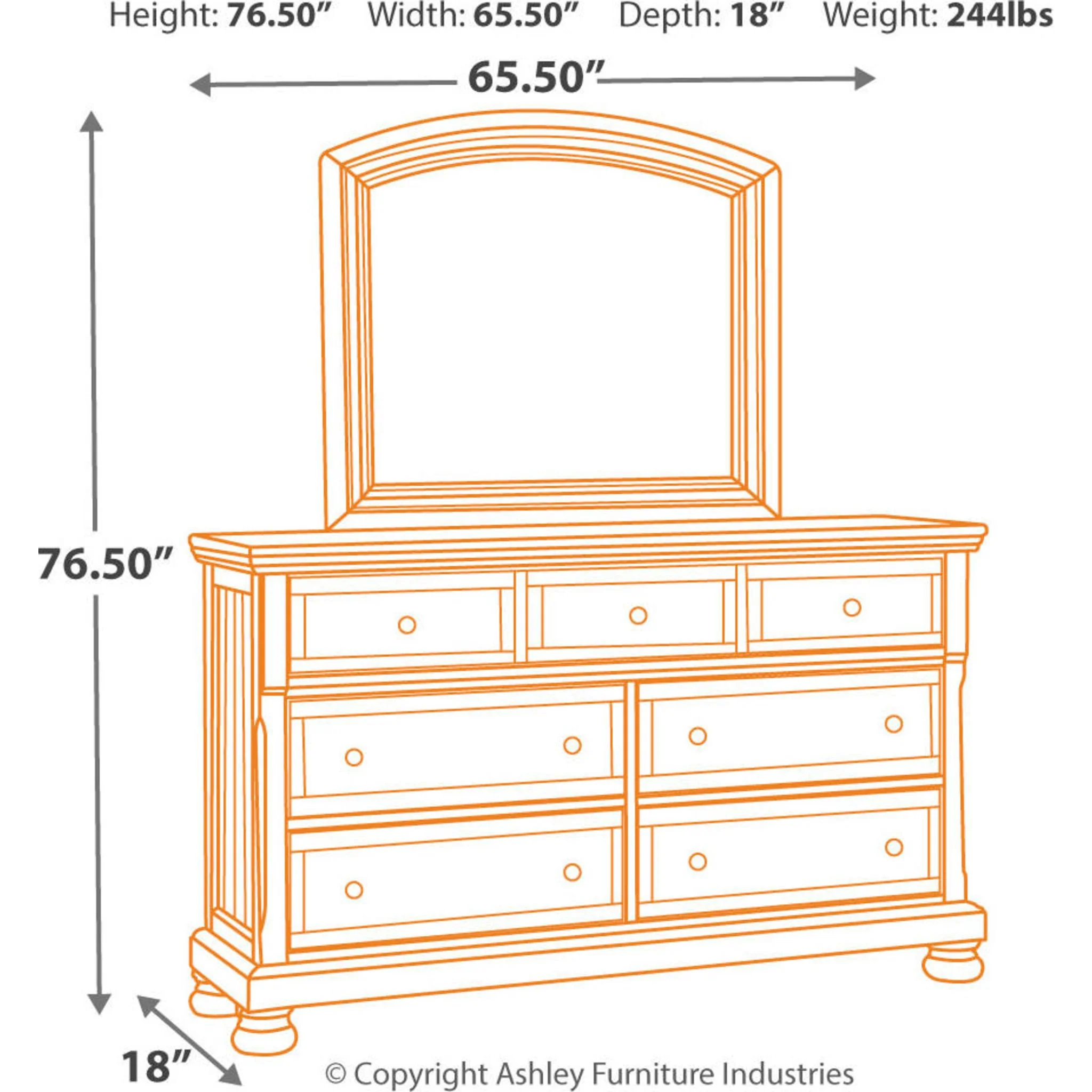 Flynnter Dresser and Mirror - Image 32