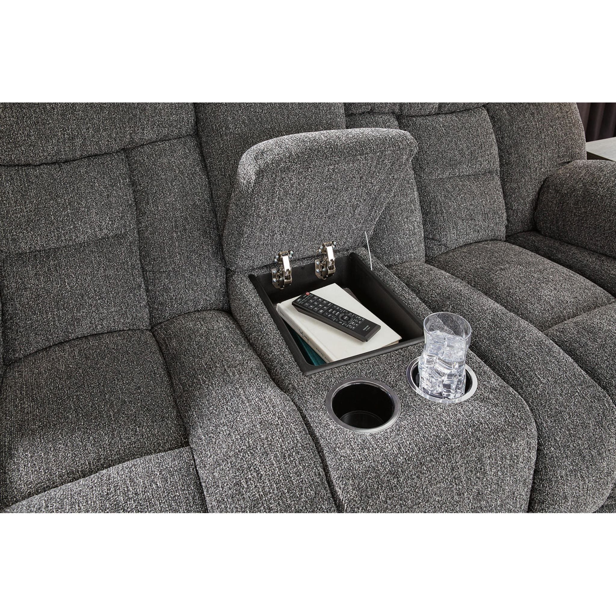 Foreside Reclining Loveseat with Console - Image 7