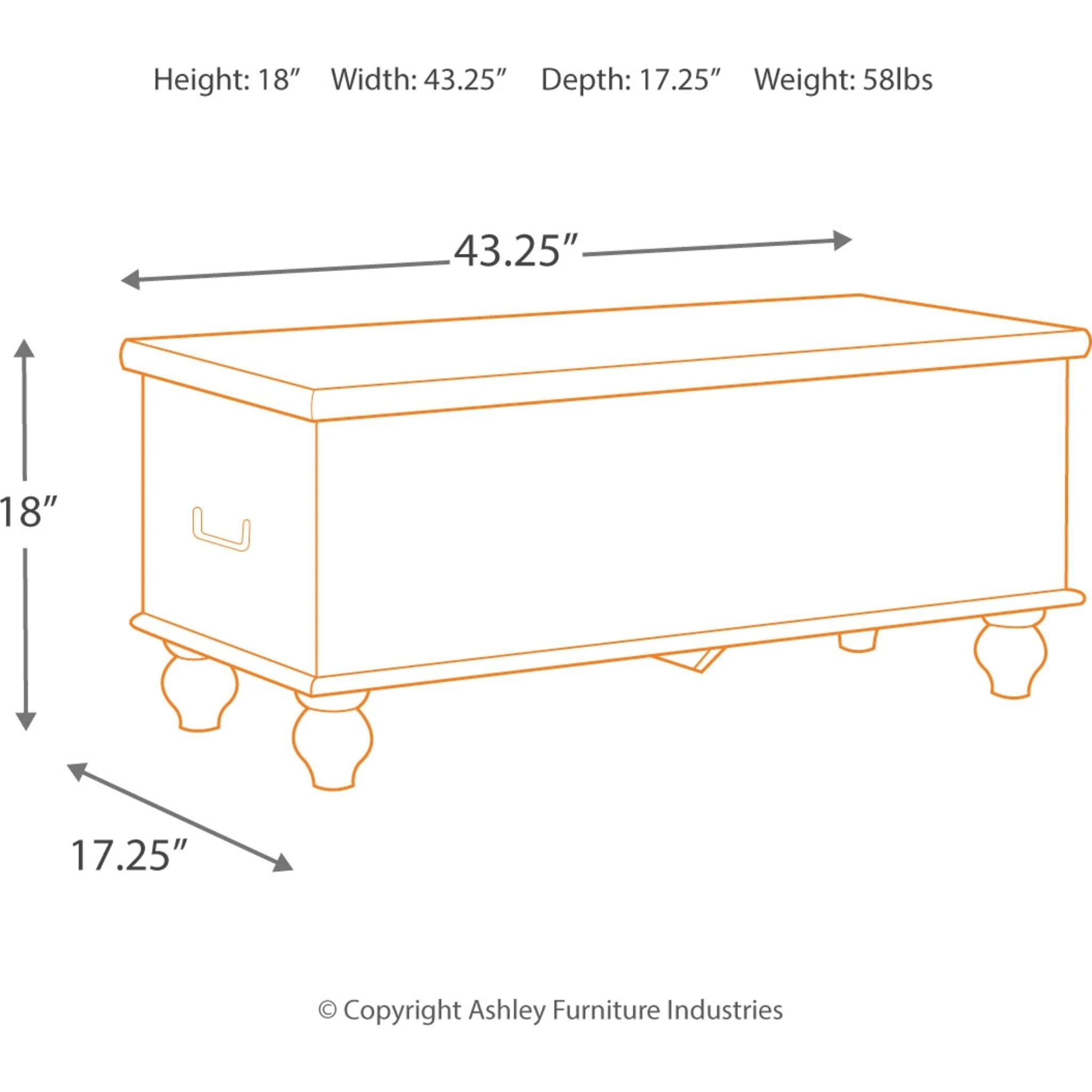 Fossil Ridge Storage Bench - Image 5