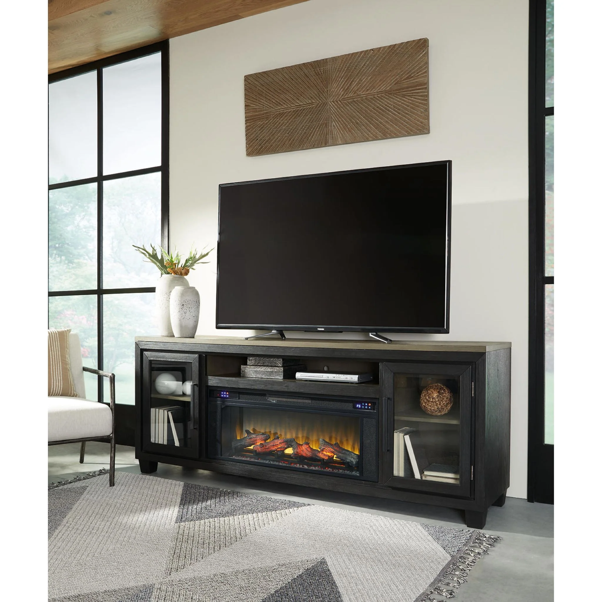 Foyland TV Stand with Fireplace - Image 10