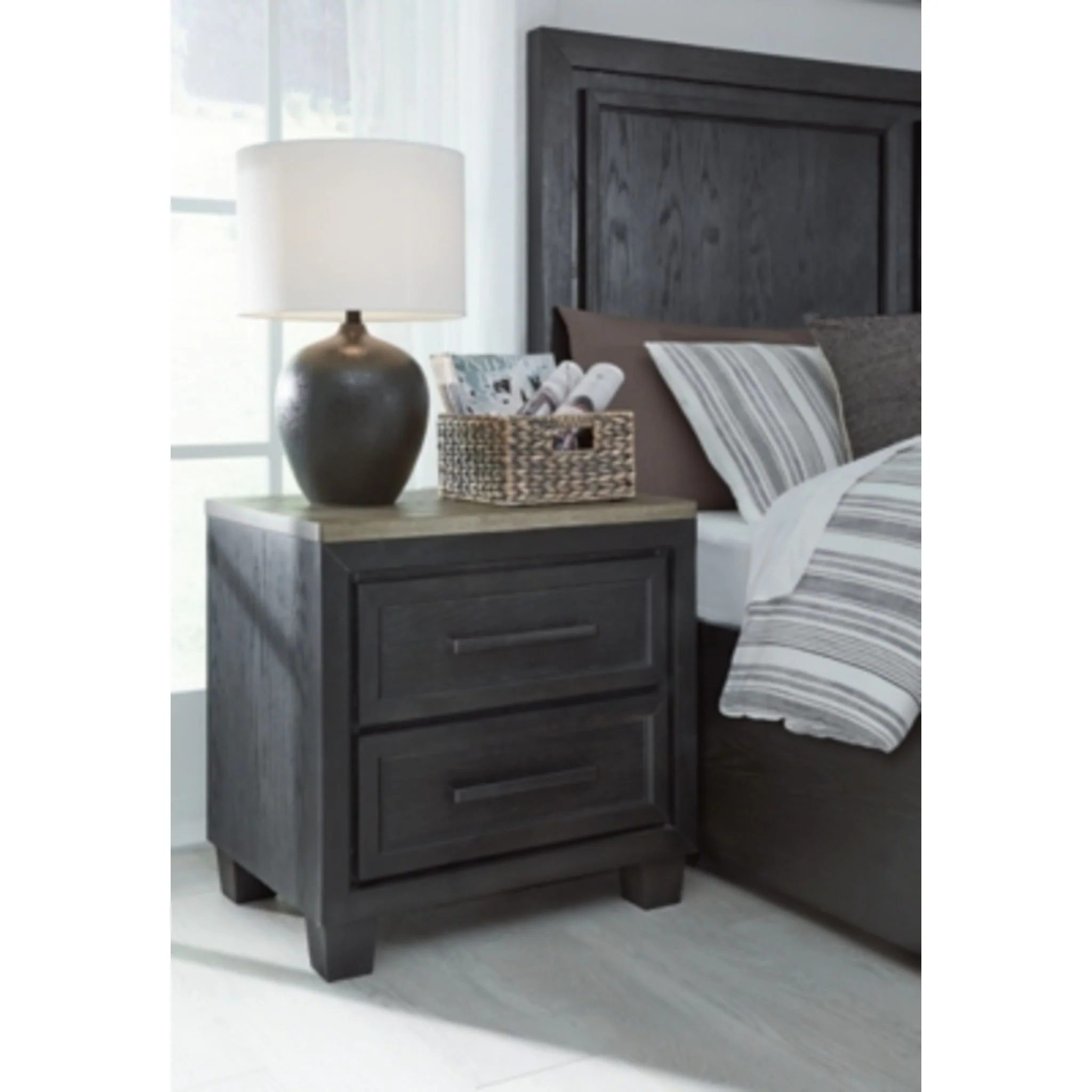 Foyland Two Drawer Nightstand - Image 10