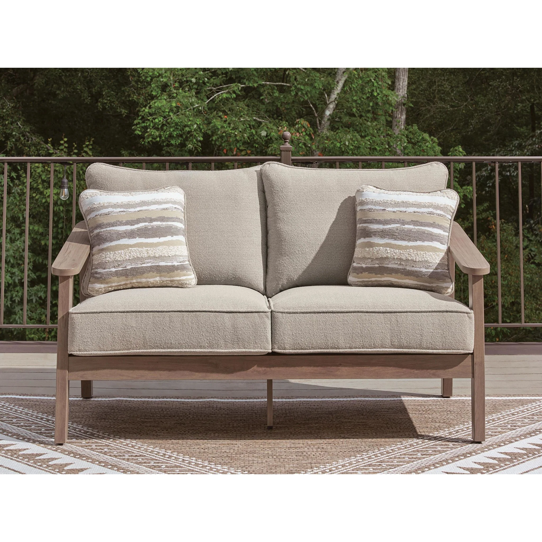 Francis Beach Outdoor Loveseat with Cushion - Image 5