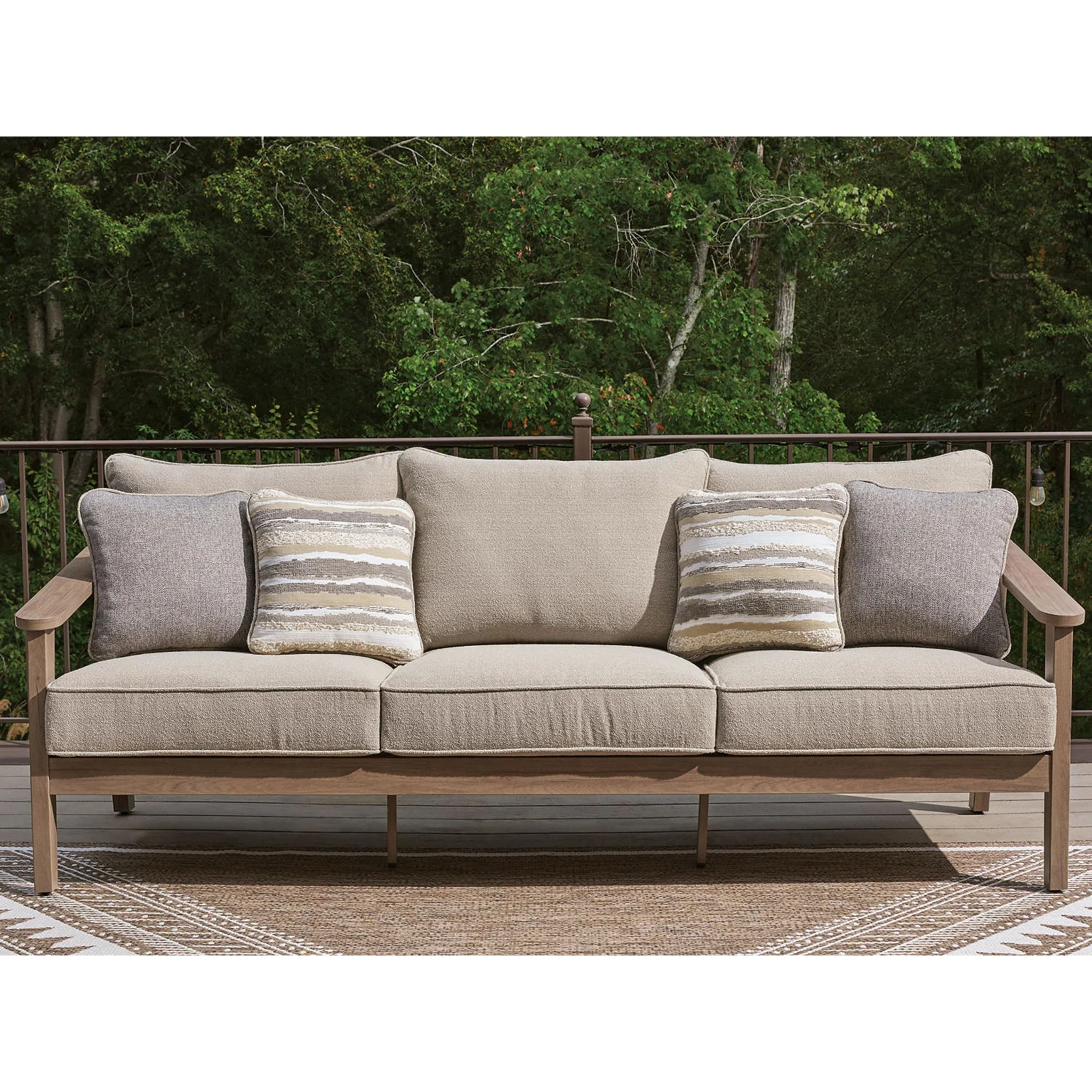 Francis Beach Outdoor Sofa with Cushion - Image 2