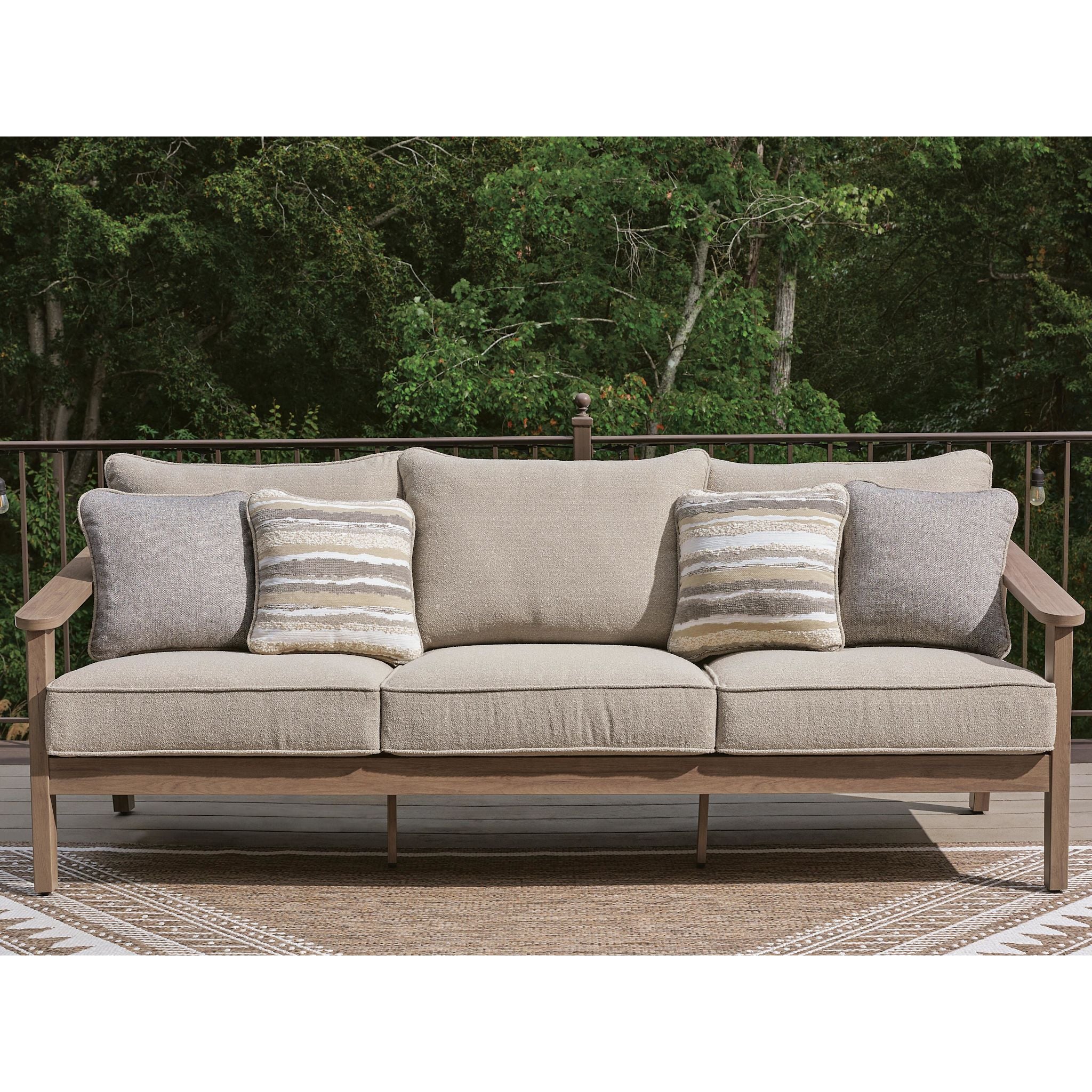 Francis Beach Outdoor Sofa with Cushion - Image 5