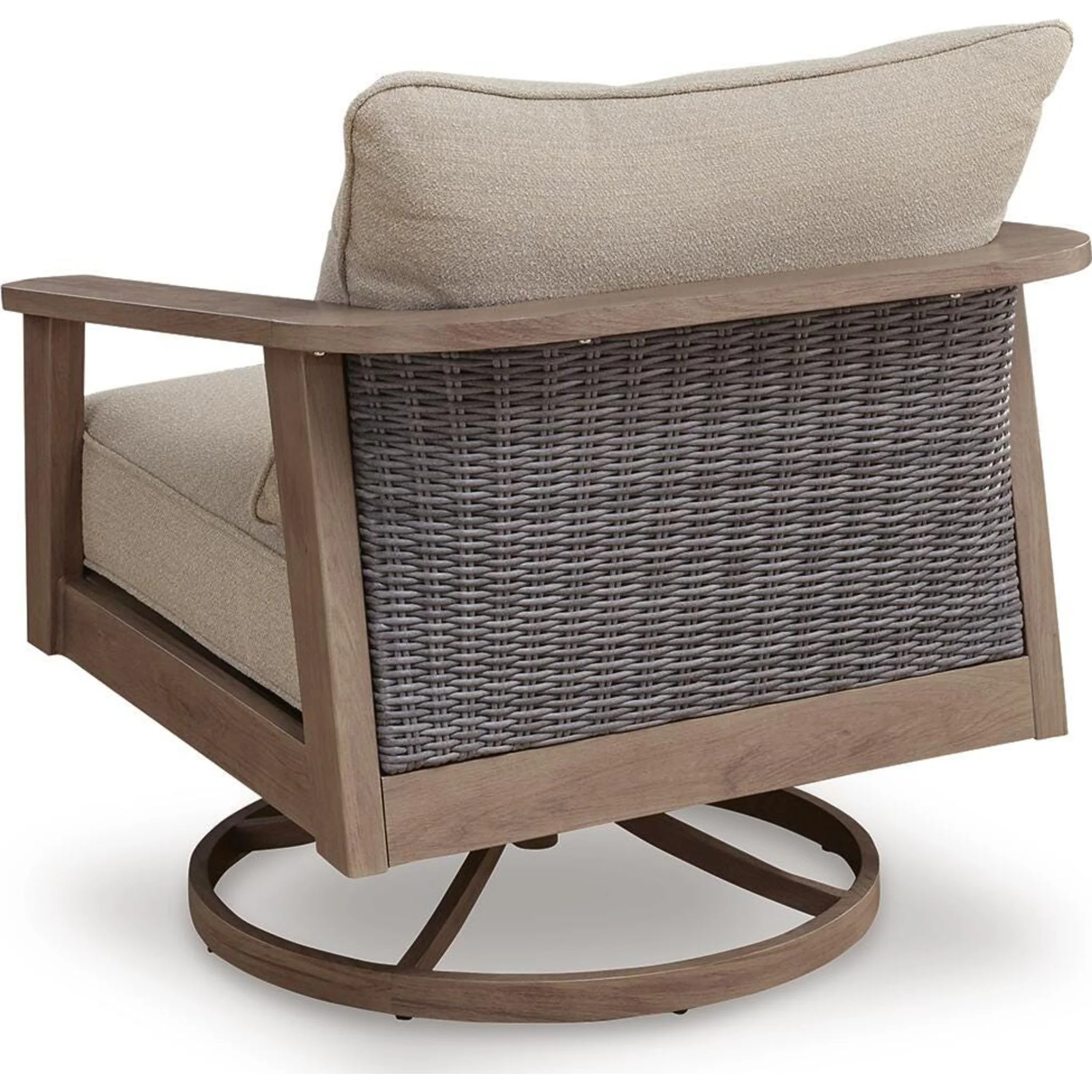 Francis Beach Outdoor Swivel Lounge Chair with Cushion - Image 7