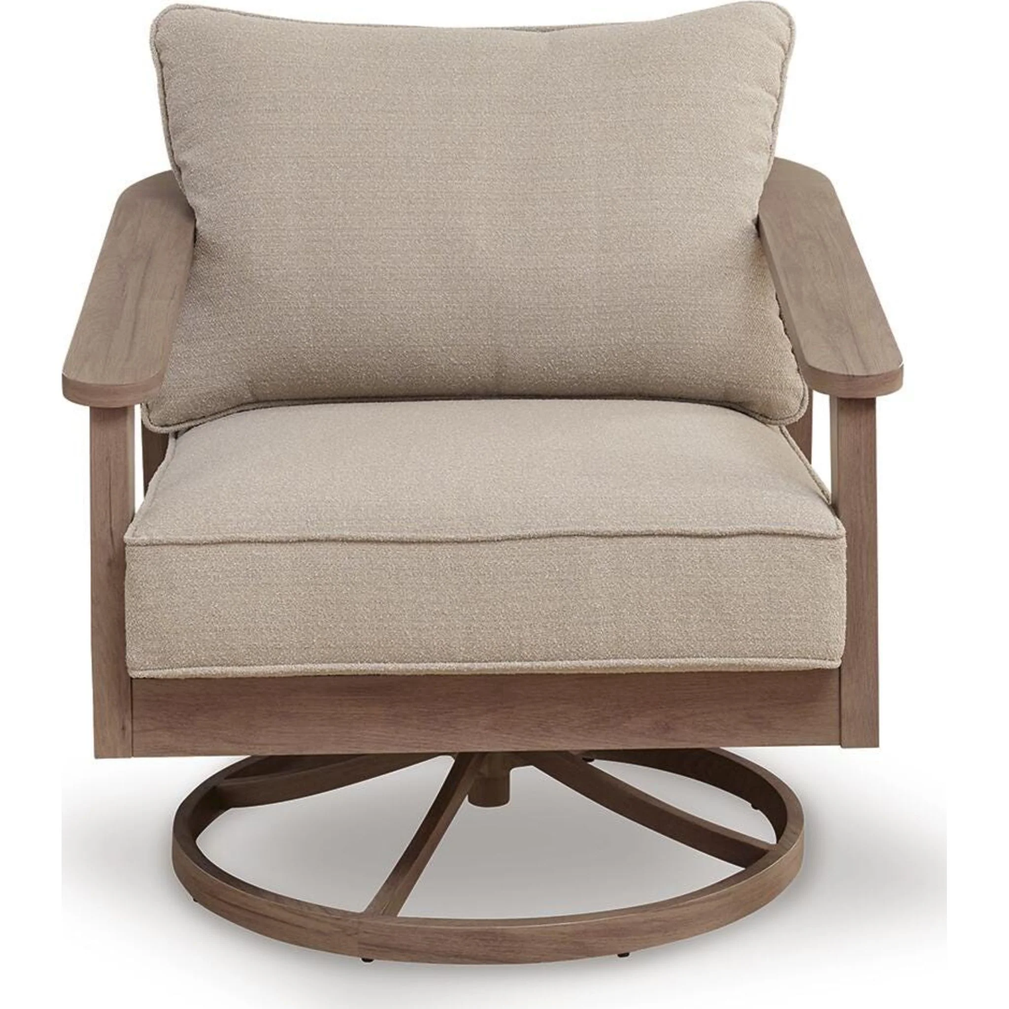 Francis Beach Outdoor Swivel Lounge Chair with Cushion - Image 8