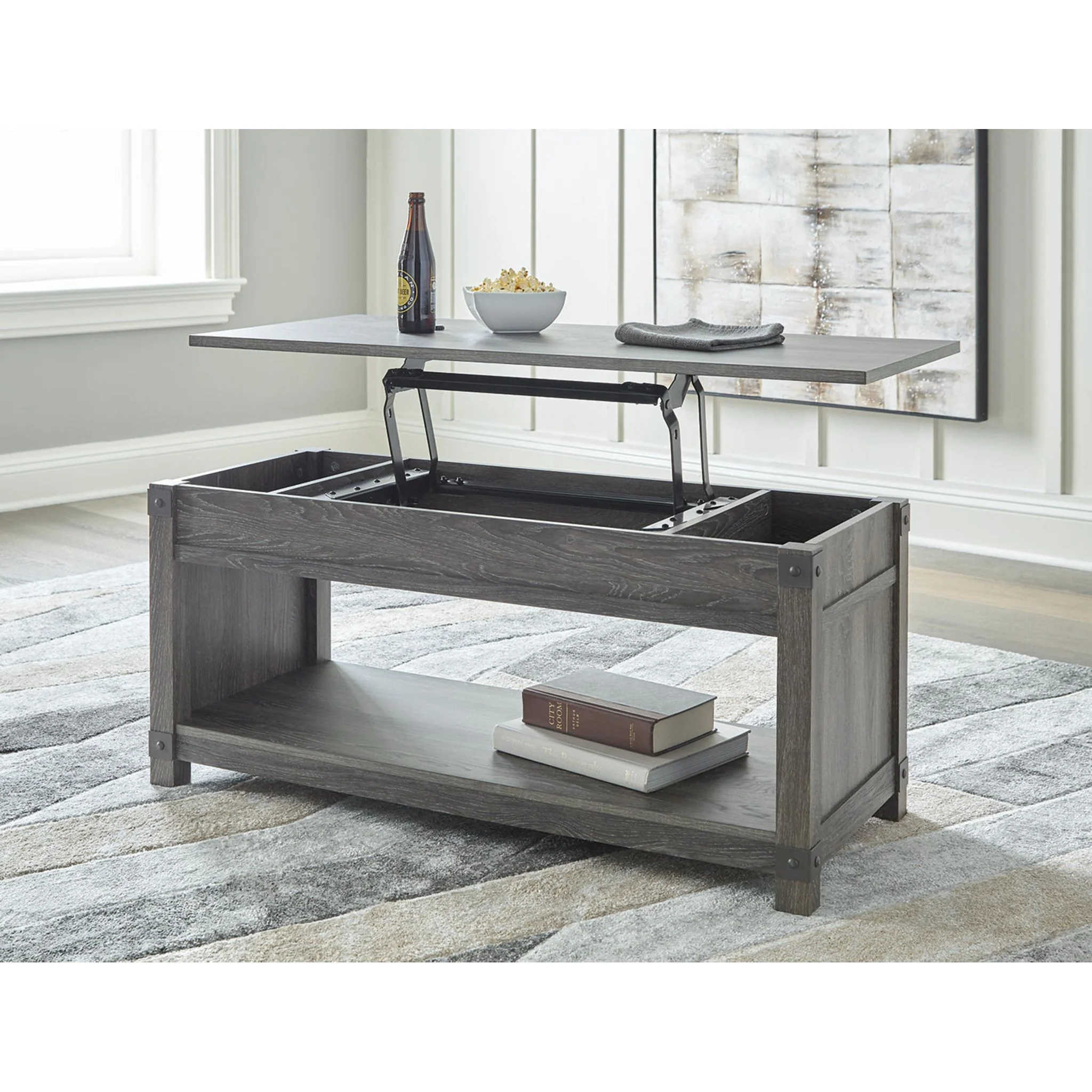 Freedan Rect Lift Top Coffee Table - Image 32